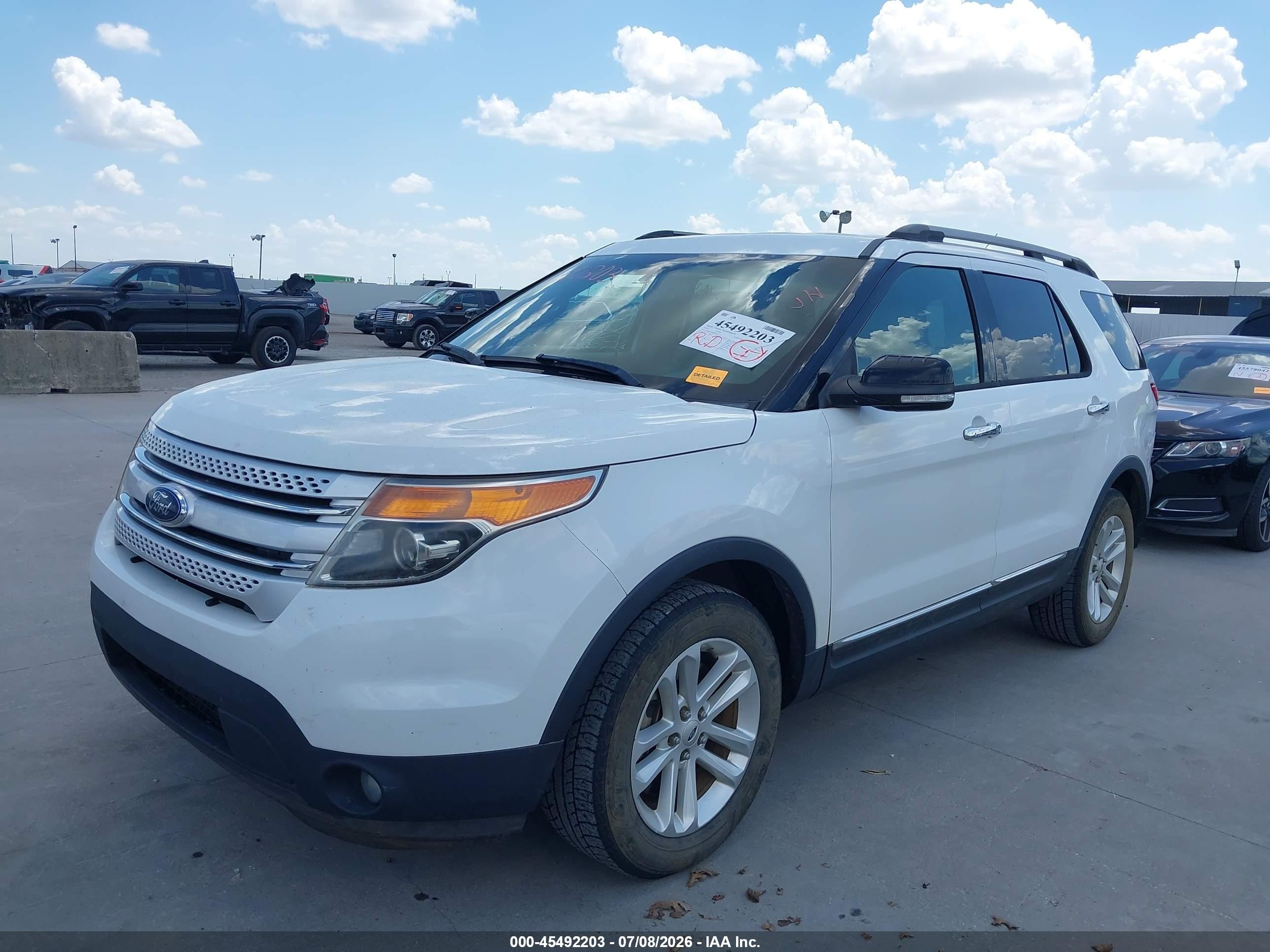 2015 Ford Explorer Xlt White vin: 1FM5K7D89FGB01722