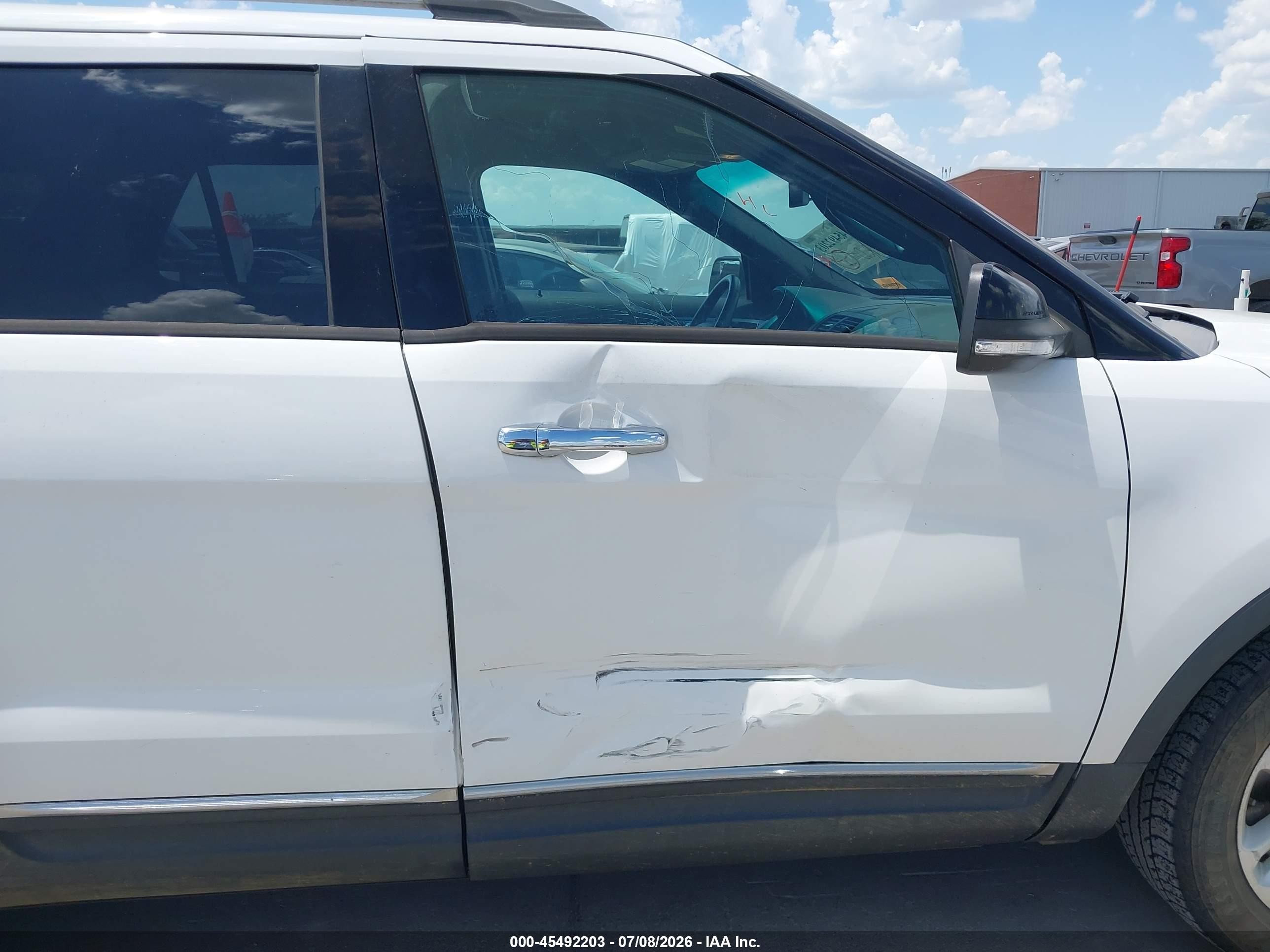 2015 Ford Explorer Xlt White vin: 1FM5K7D89FGB01722