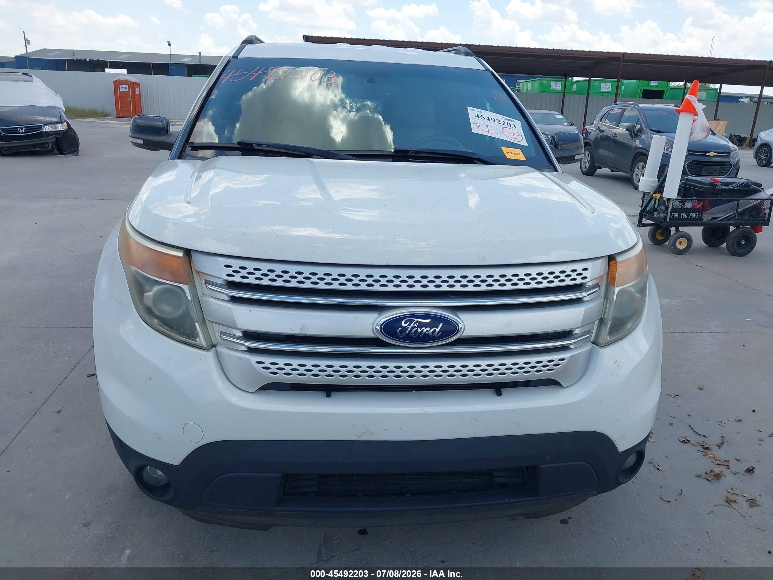 2015 Ford Explorer Xlt White vin: 1FM5K7D89FGB01722
