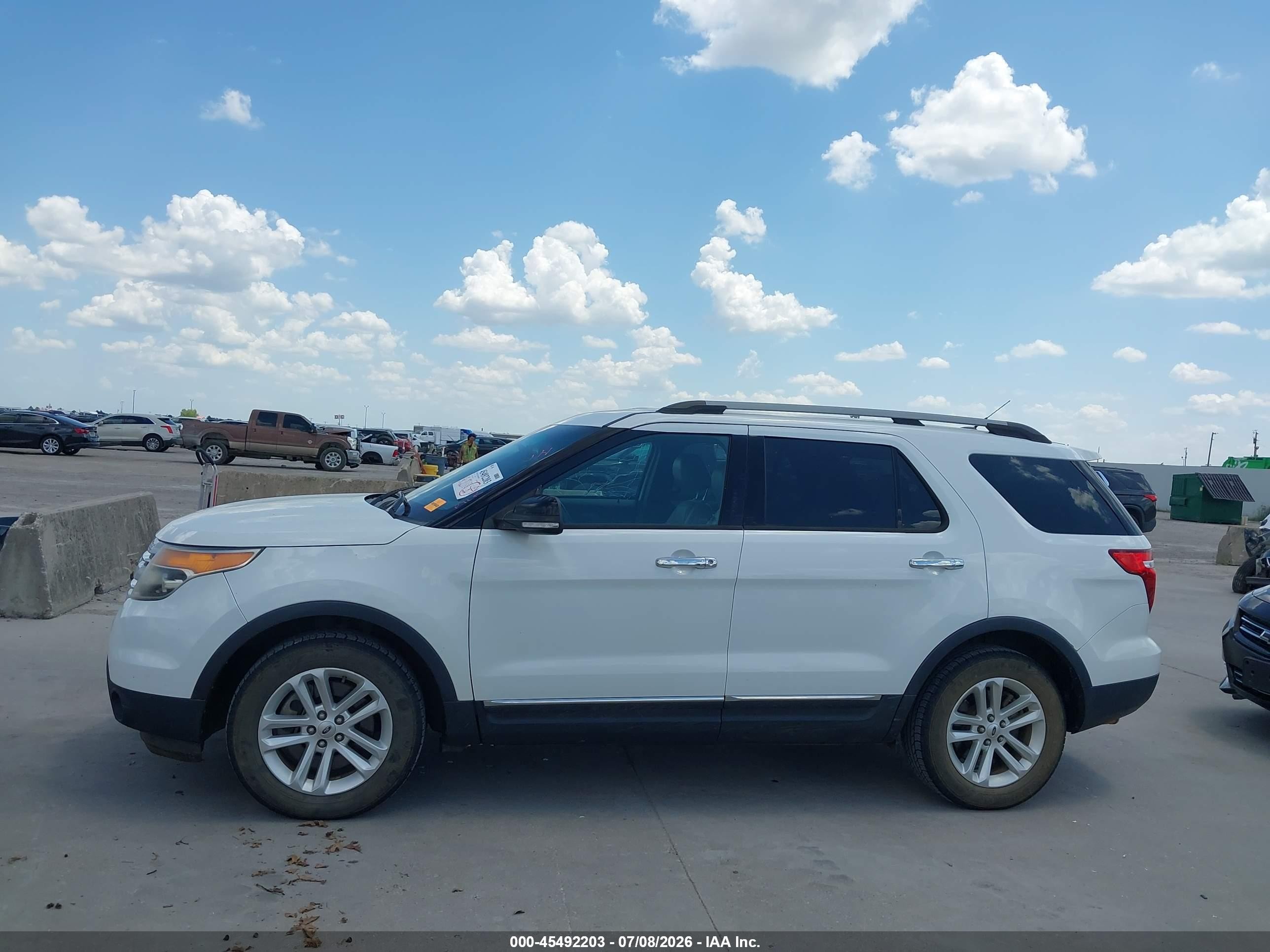 2015 Ford Explorer Xlt White vin: 1FM5K7D89FGB01722