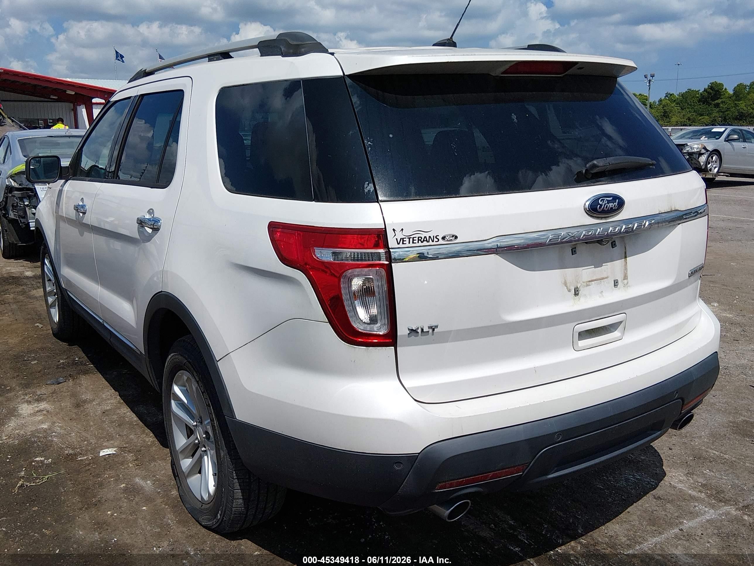 2015 Ford Explorer Xlt White vin: 1FM5K7D89FGB15992