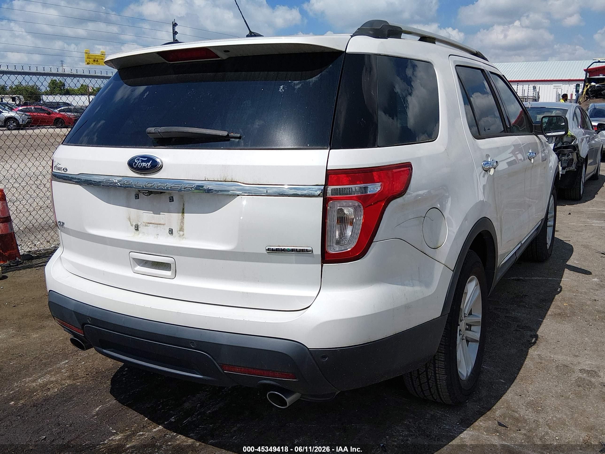2015 Ford Explorer Xlt White vin: 1FM5K7D89FGB15992