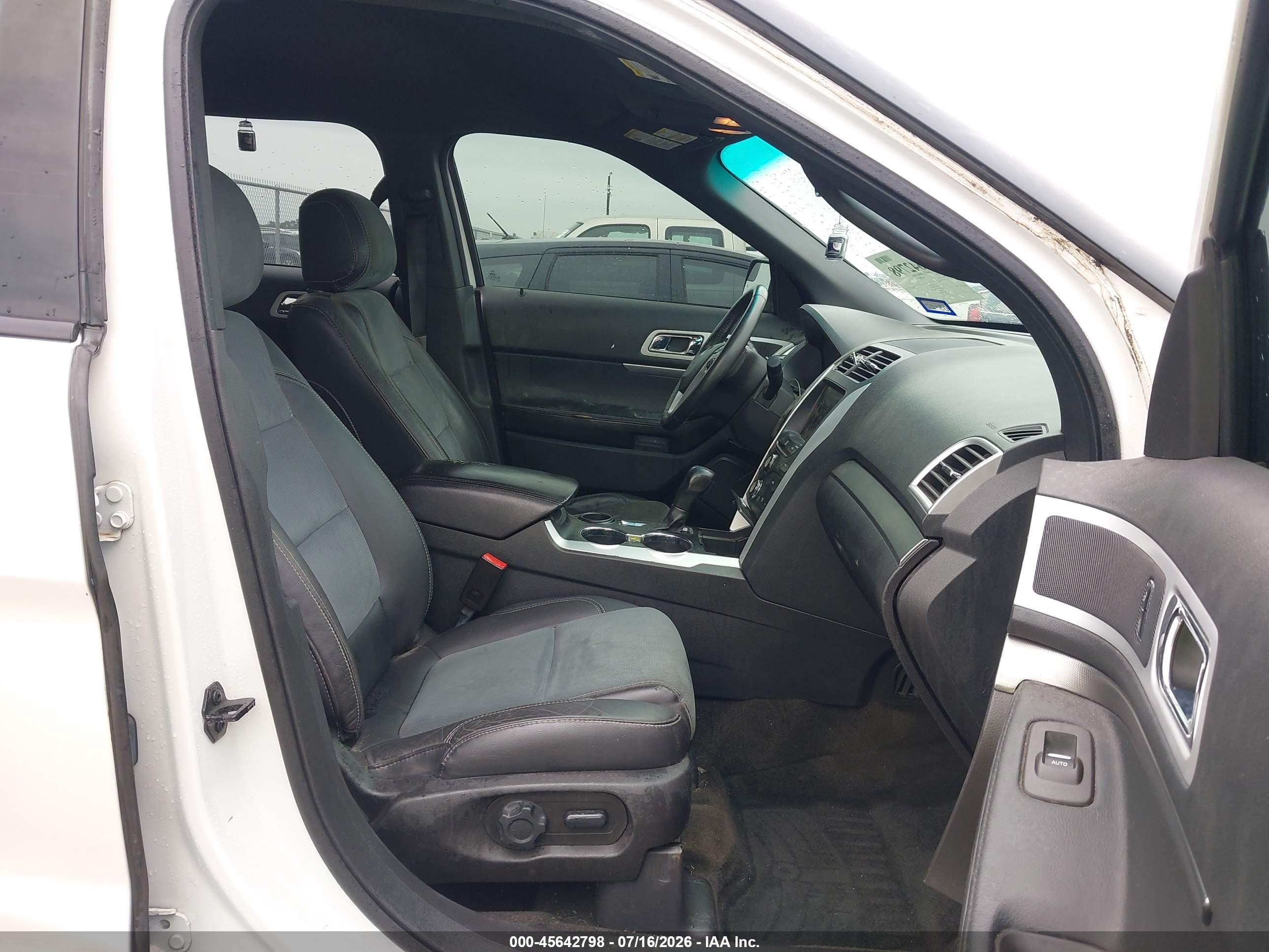2015 Ford Explorer Xlt White vin: 1FM5K7D89FGC15560