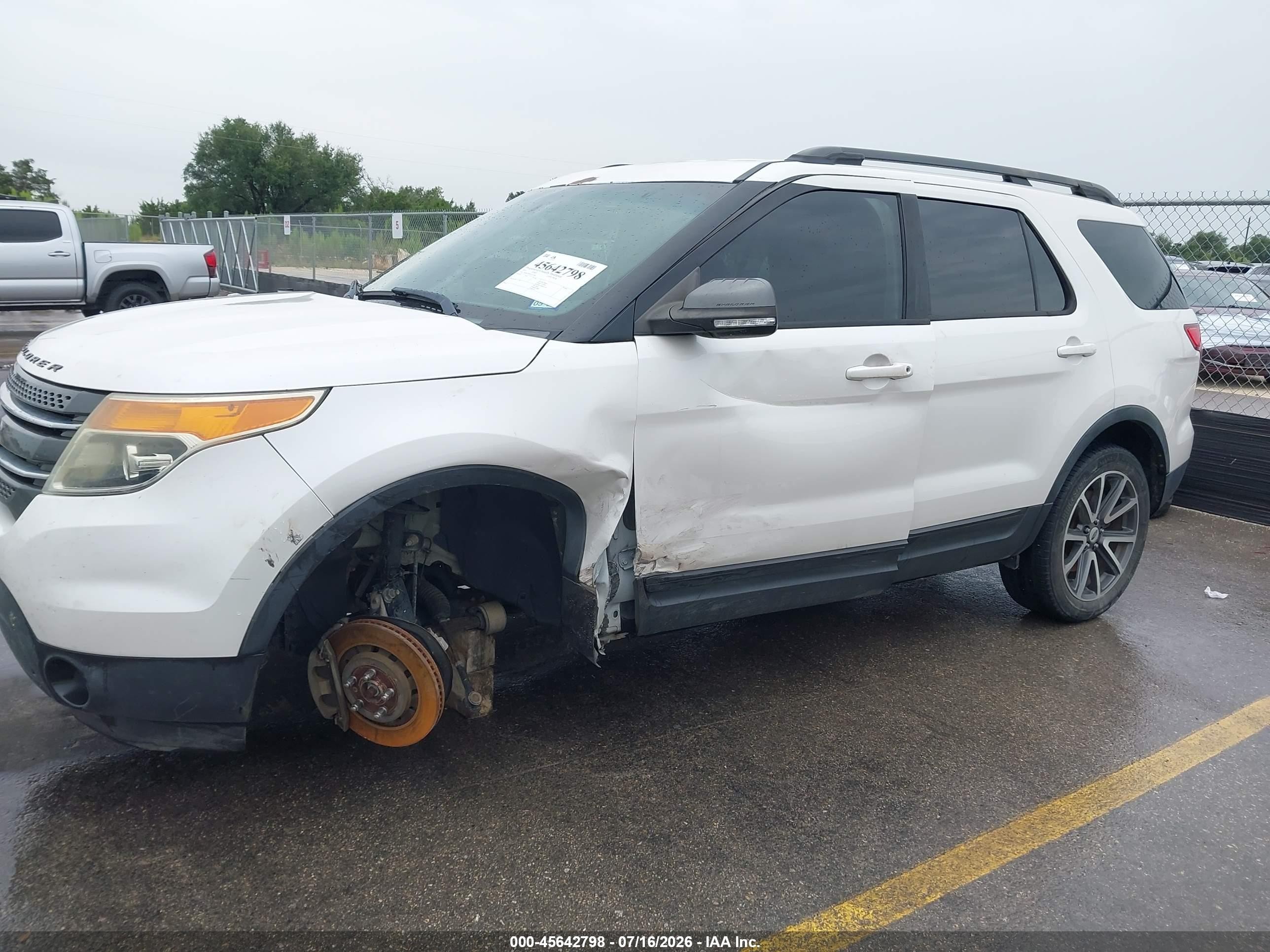2015 Ford Explorer Xlt White vin: 1FM5K7D89FGC15560