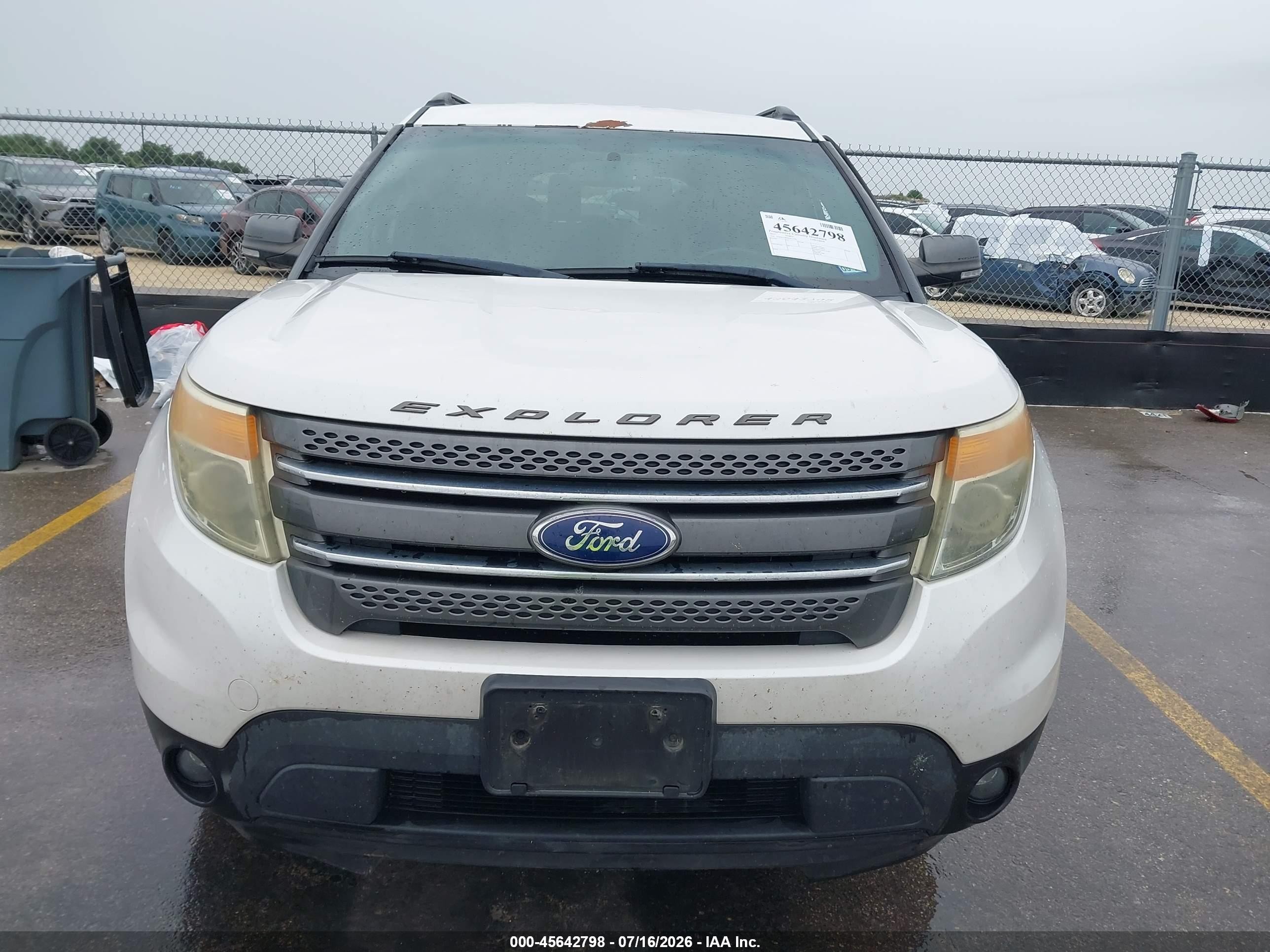 2015 Ford Explorer Xlt White vin: 1FM5K7D89FGC15560