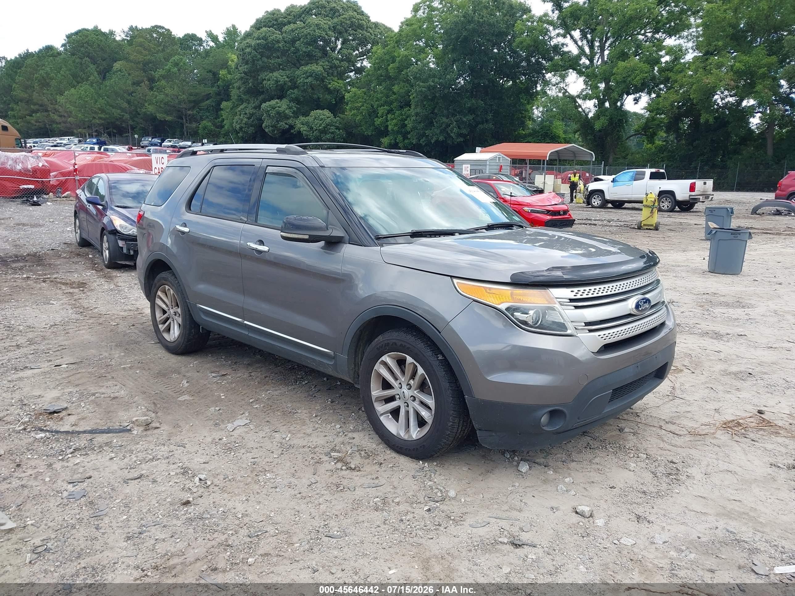 2013 Ford Explorer Xlt Gray vin: 1FM5K7D8XDGA52608