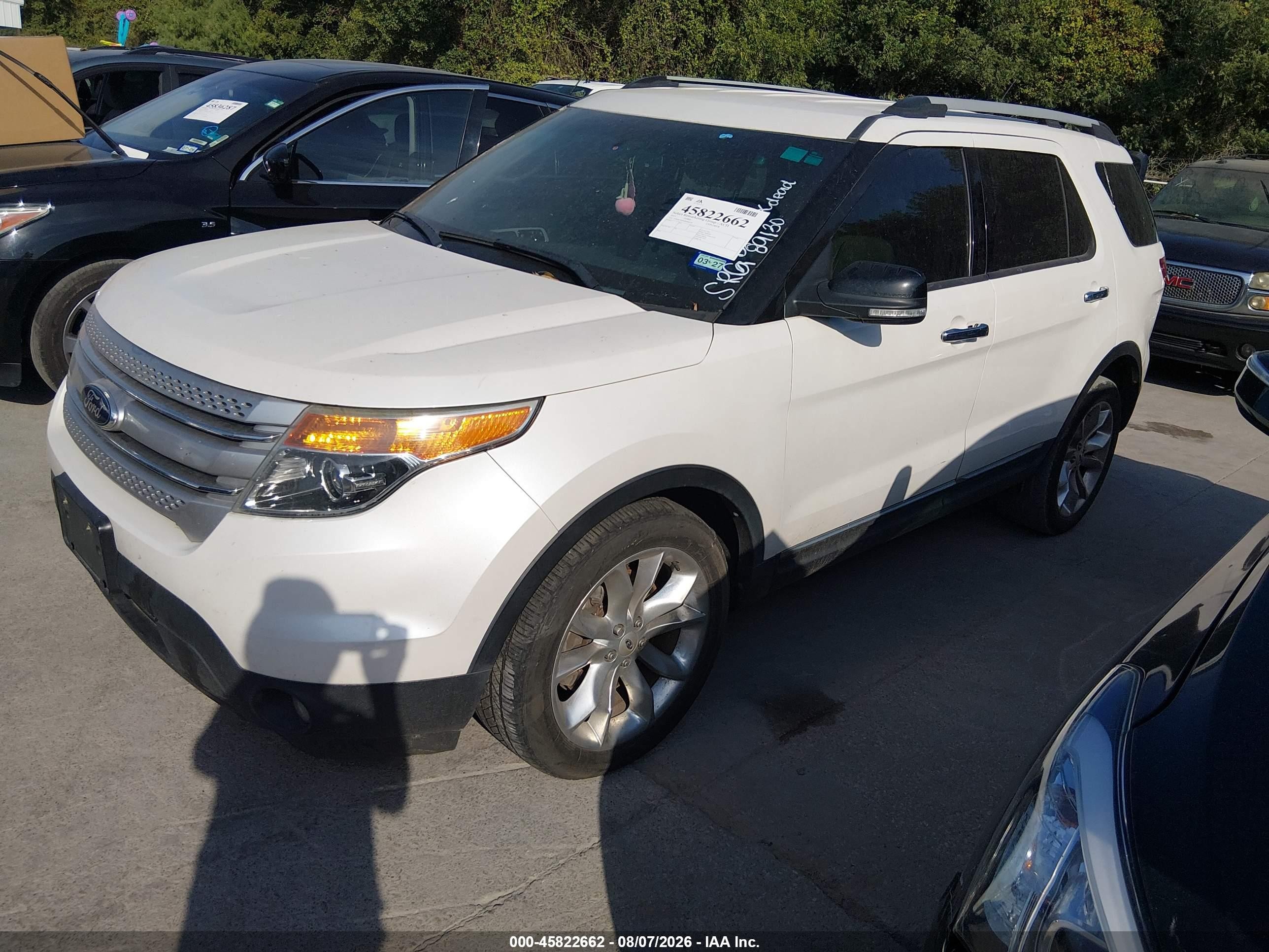 2013 Ford Explorer Xlt White vin: 1FM5K7D8XDGB89130