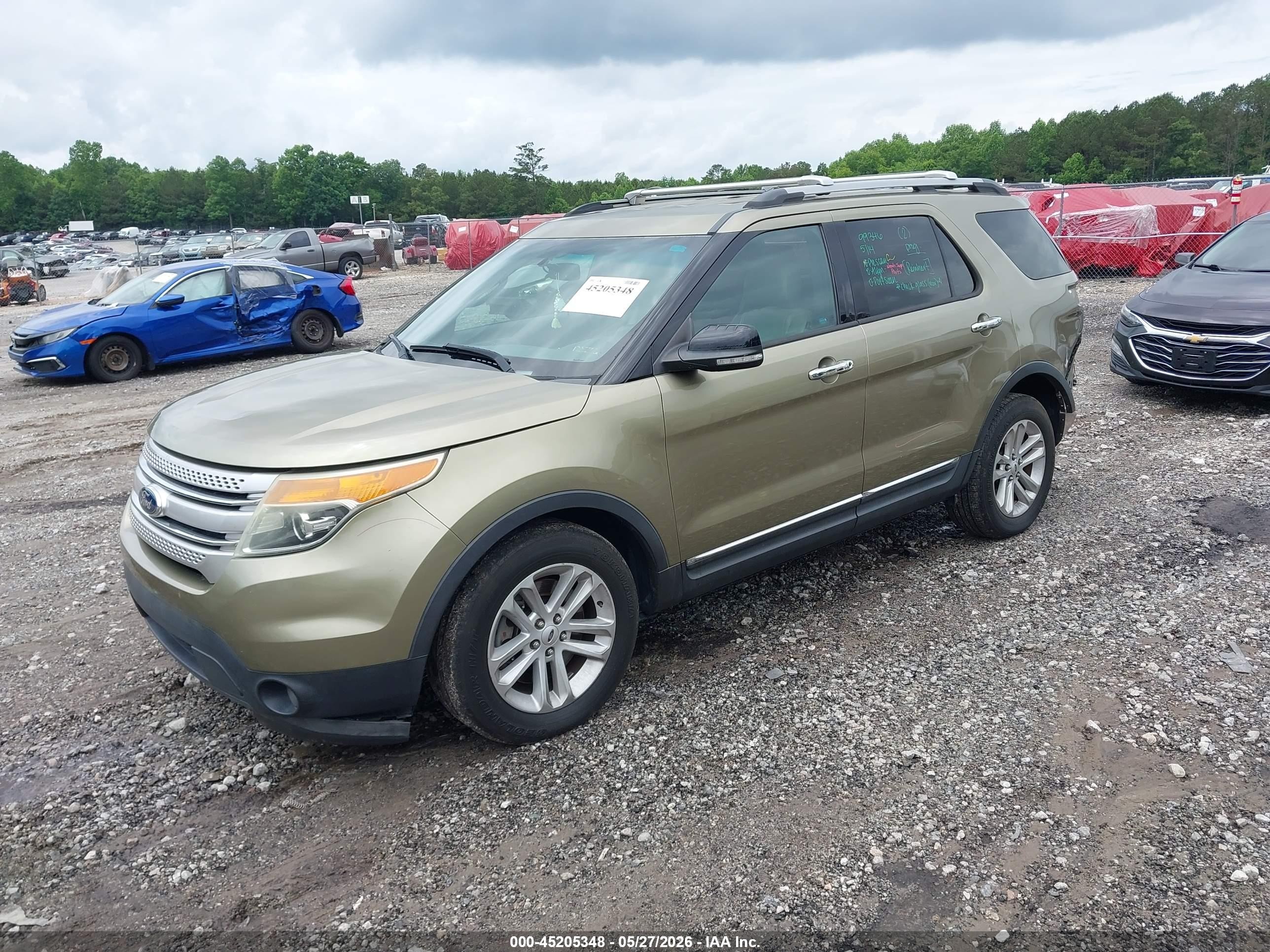 2013 Ford Explorer Xlt Green vin: 1FM5K7D8XDGC25530