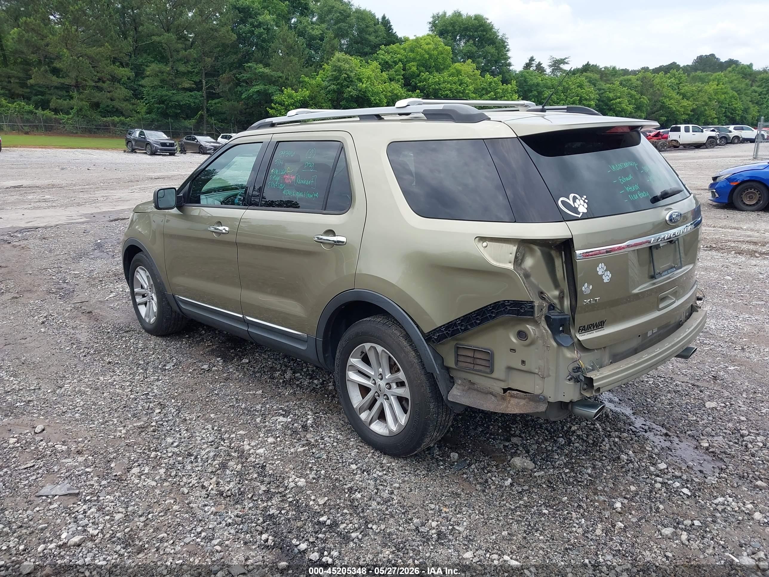 2013 Ford Explorer Xlt Green vin: 1FM5K7D8XDGC25530