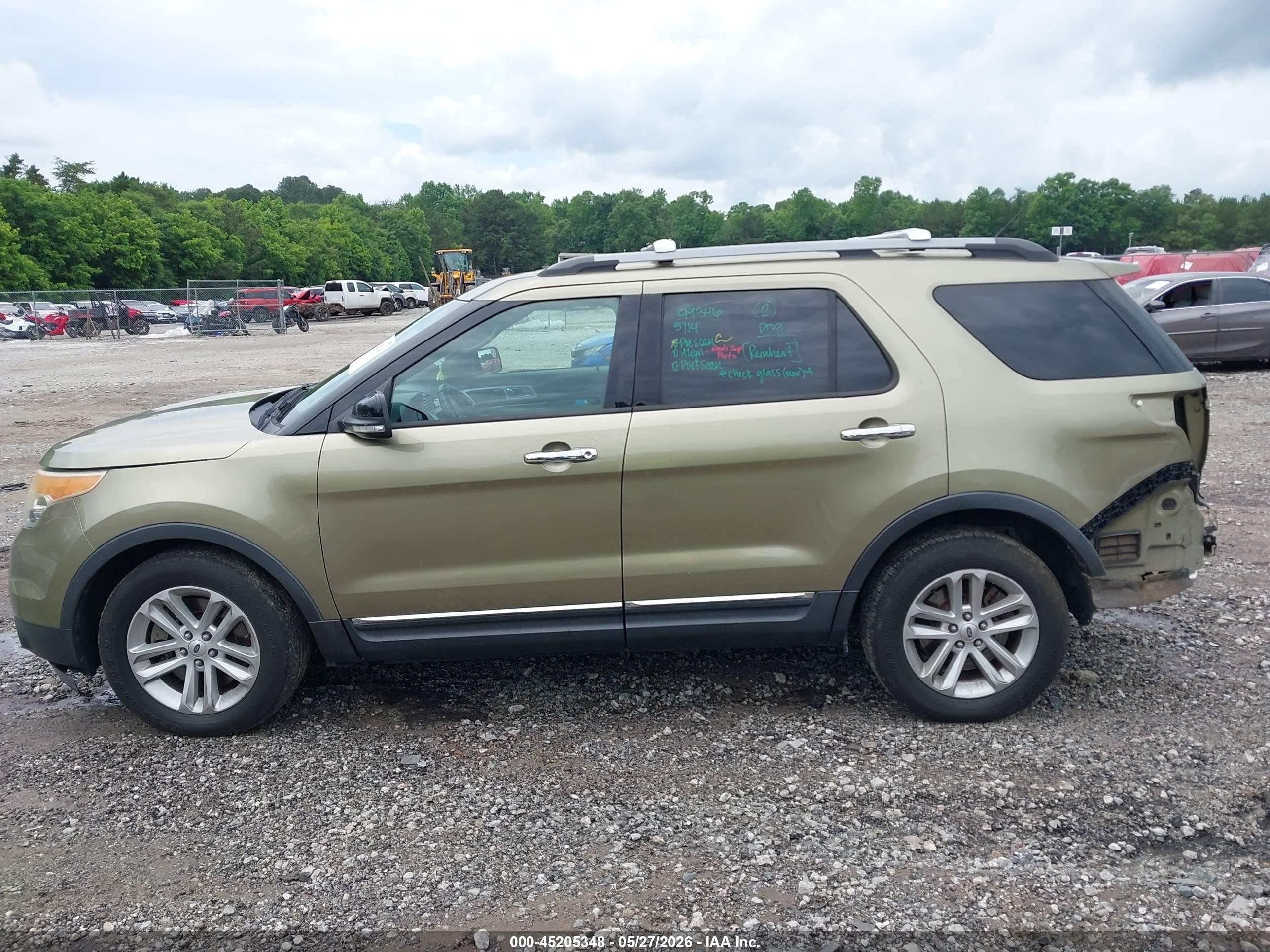 2013 Ford Explorer Xlt Green vin: 1FM5K7D8XDGC25530