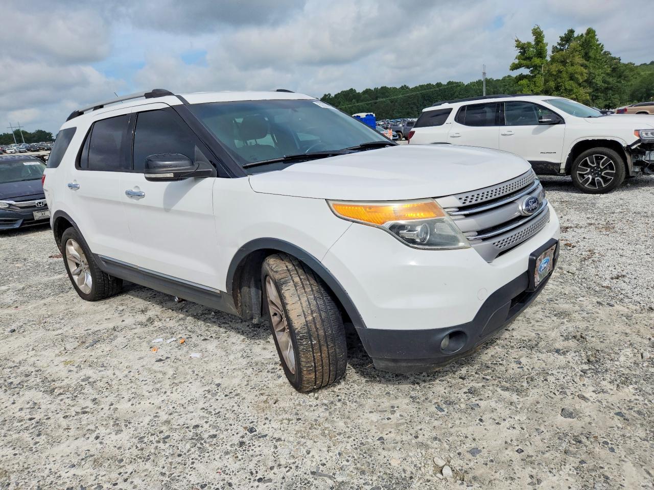 2013 Ford Explorer Xlt White vin: 1FM5K7D8XDGC57443
