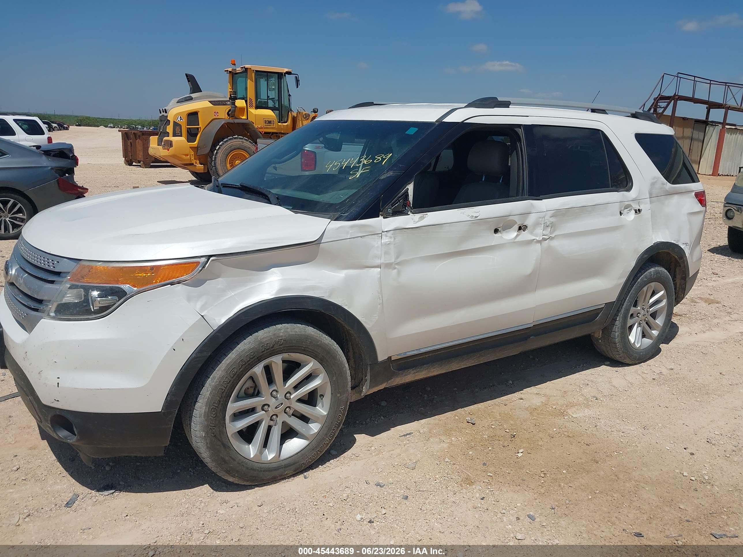 2014 Ford Explorer Xlt White vin: 1FM5K7D8XEGA07945