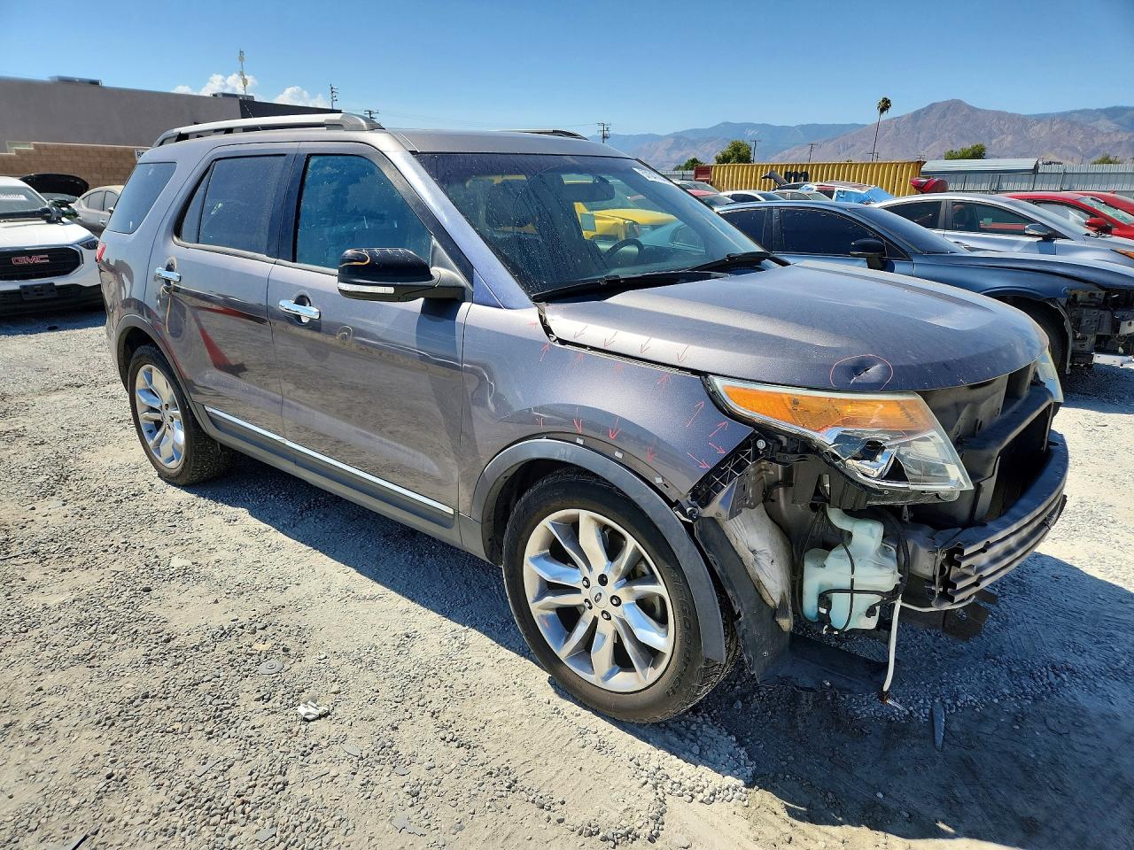 2014 Ford Explorer Xlt Gray vin: 1FM5K7D8XEGA80202