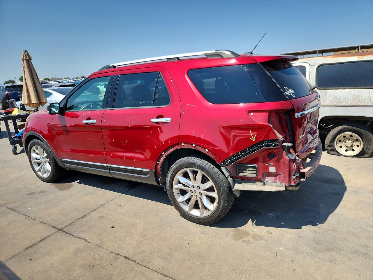 2014 Ford Explorer Xlt Red vin: 1FM5K7D8XEGB09598