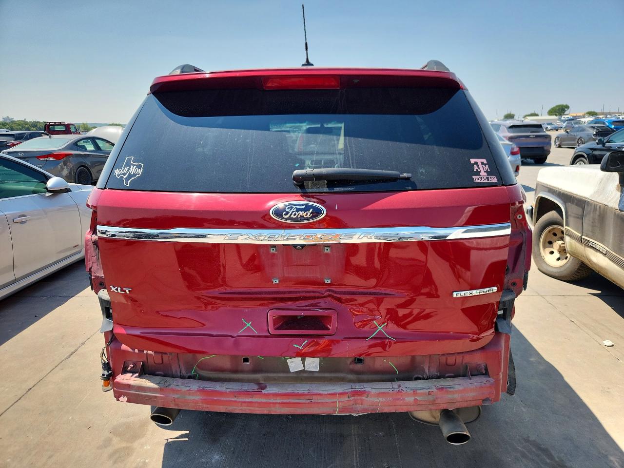 2014 Ford Explorer Xlt Red vin: 1FM5K7D8XEGB09598