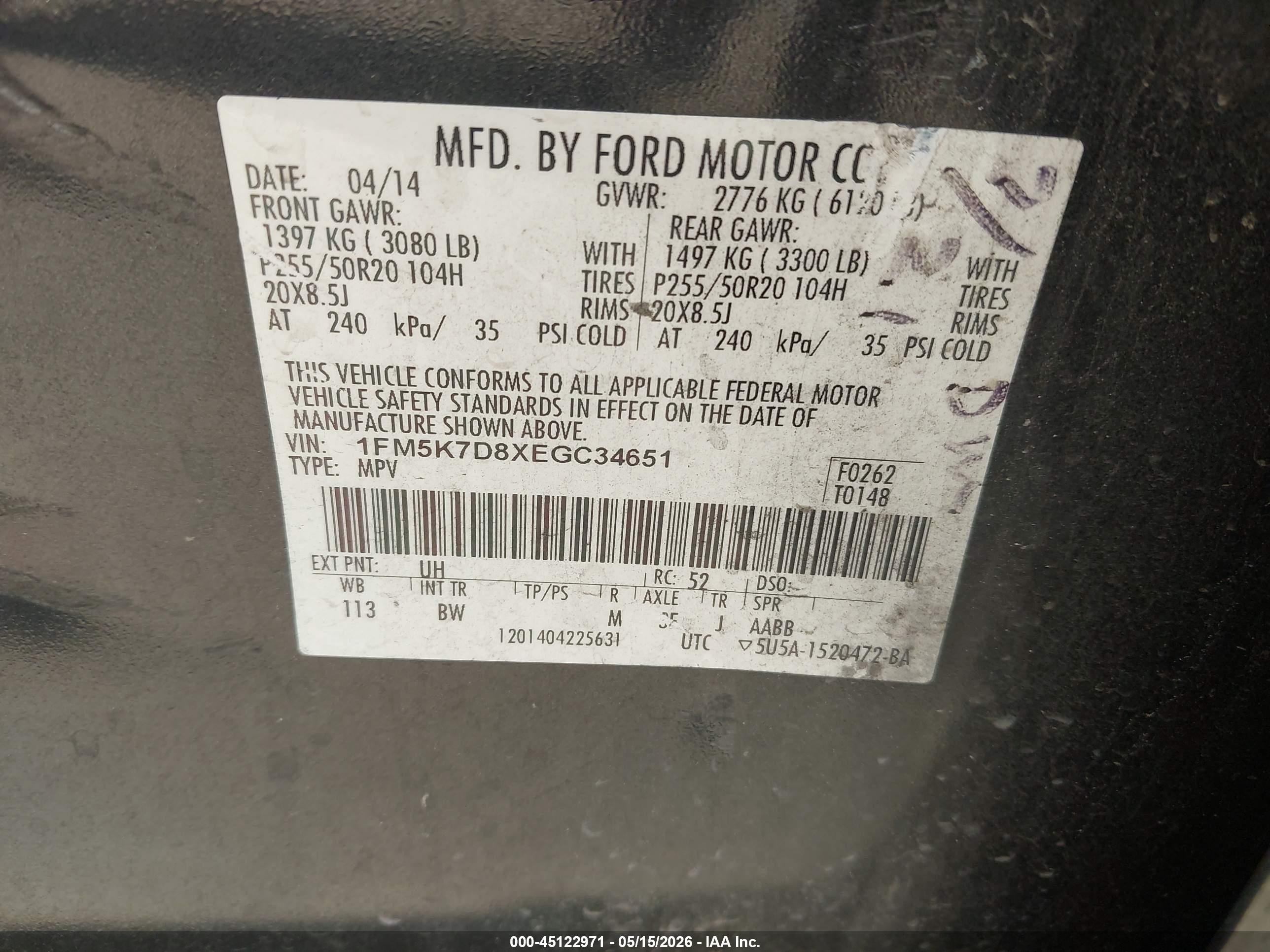2014 Ford Explorer Xlt Black vin: 1FM5K7D8XEGC34651