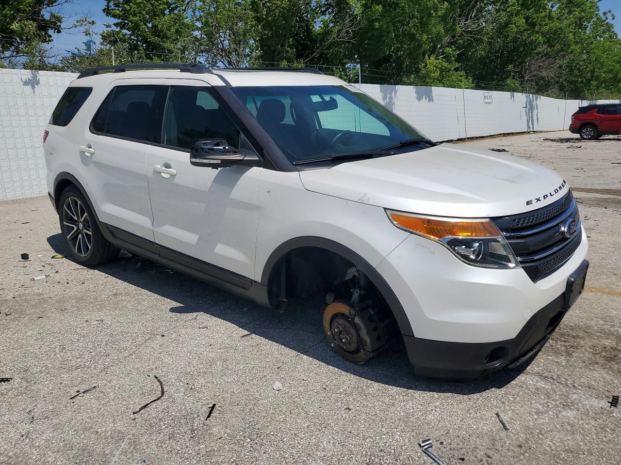 2015 Ford Explorer Xlt White vin: 1FM5K7D8XFGA24469