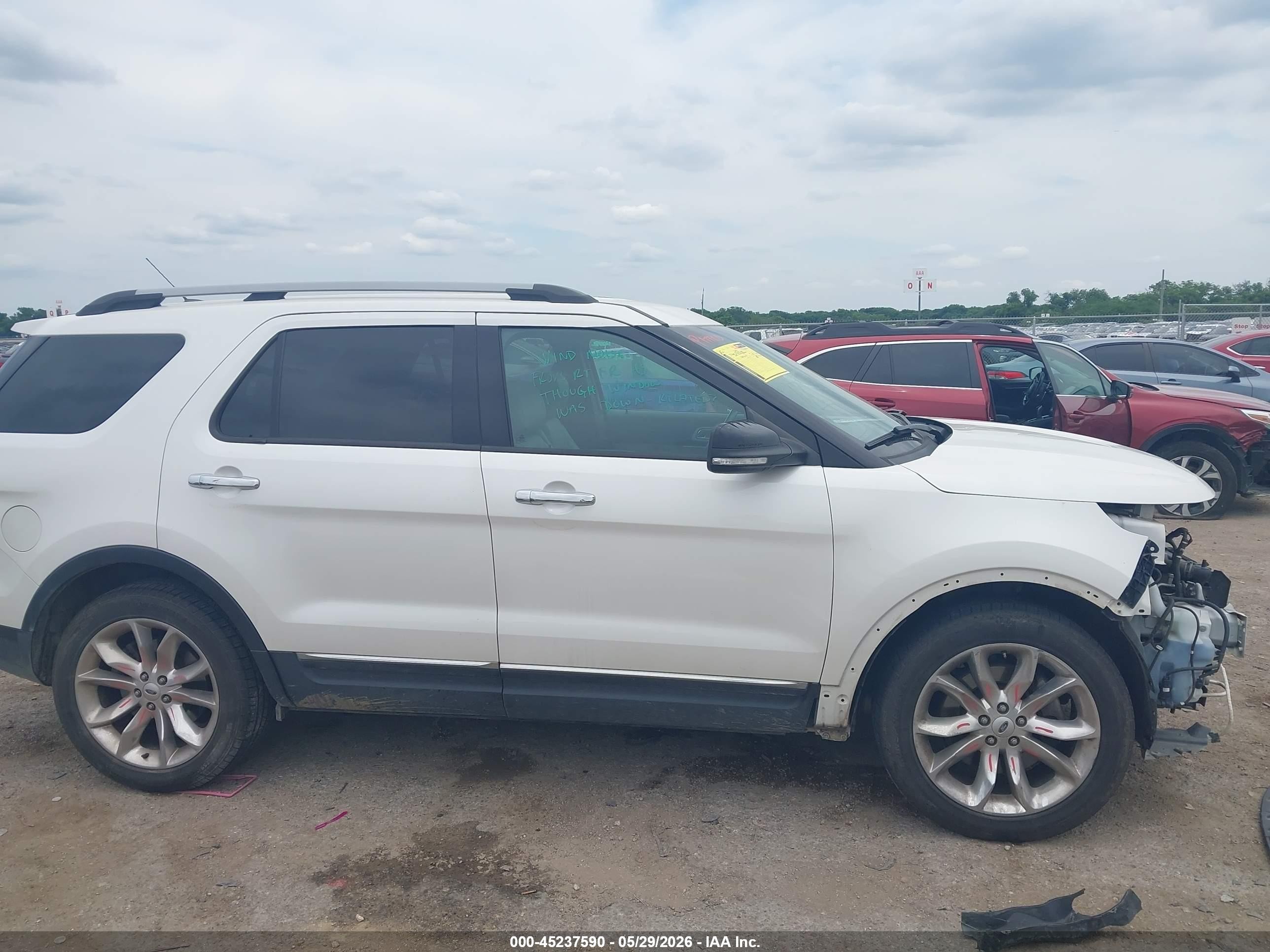 2015 Ford Explorer Xlt White vin: 1FM5K7D8XFGA71615