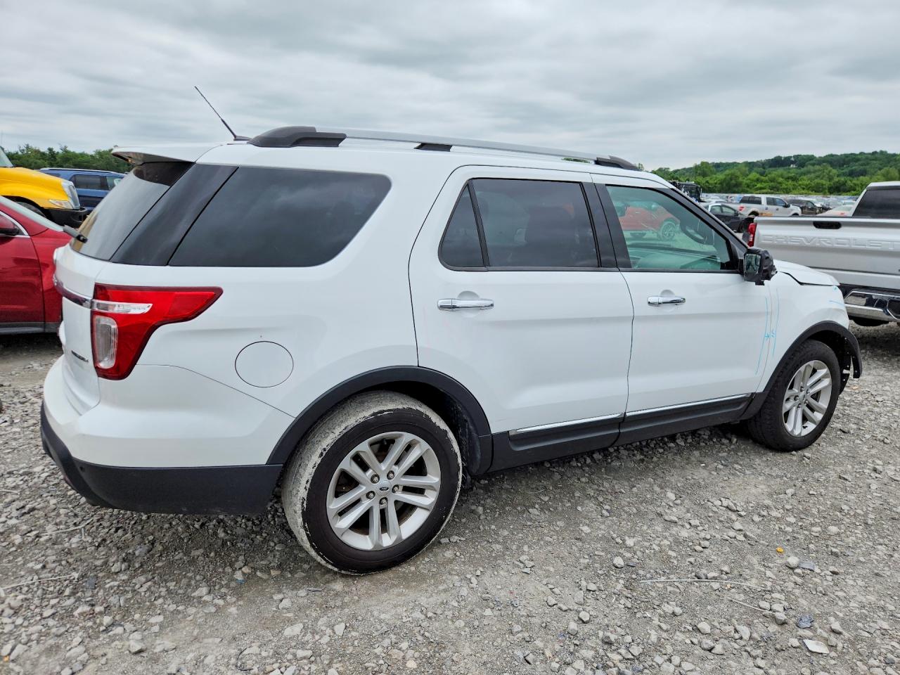 2015 Ford Explorer Xlt White vin: 1FM5K7D8XFGA92190