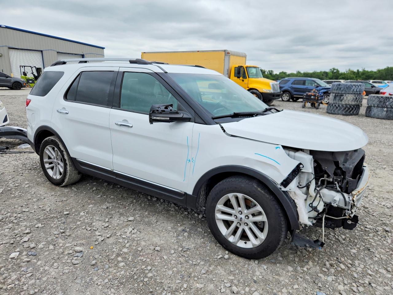 2015 Ford Explorer Xlt White vin: 1FM5K7D8XFGA92190