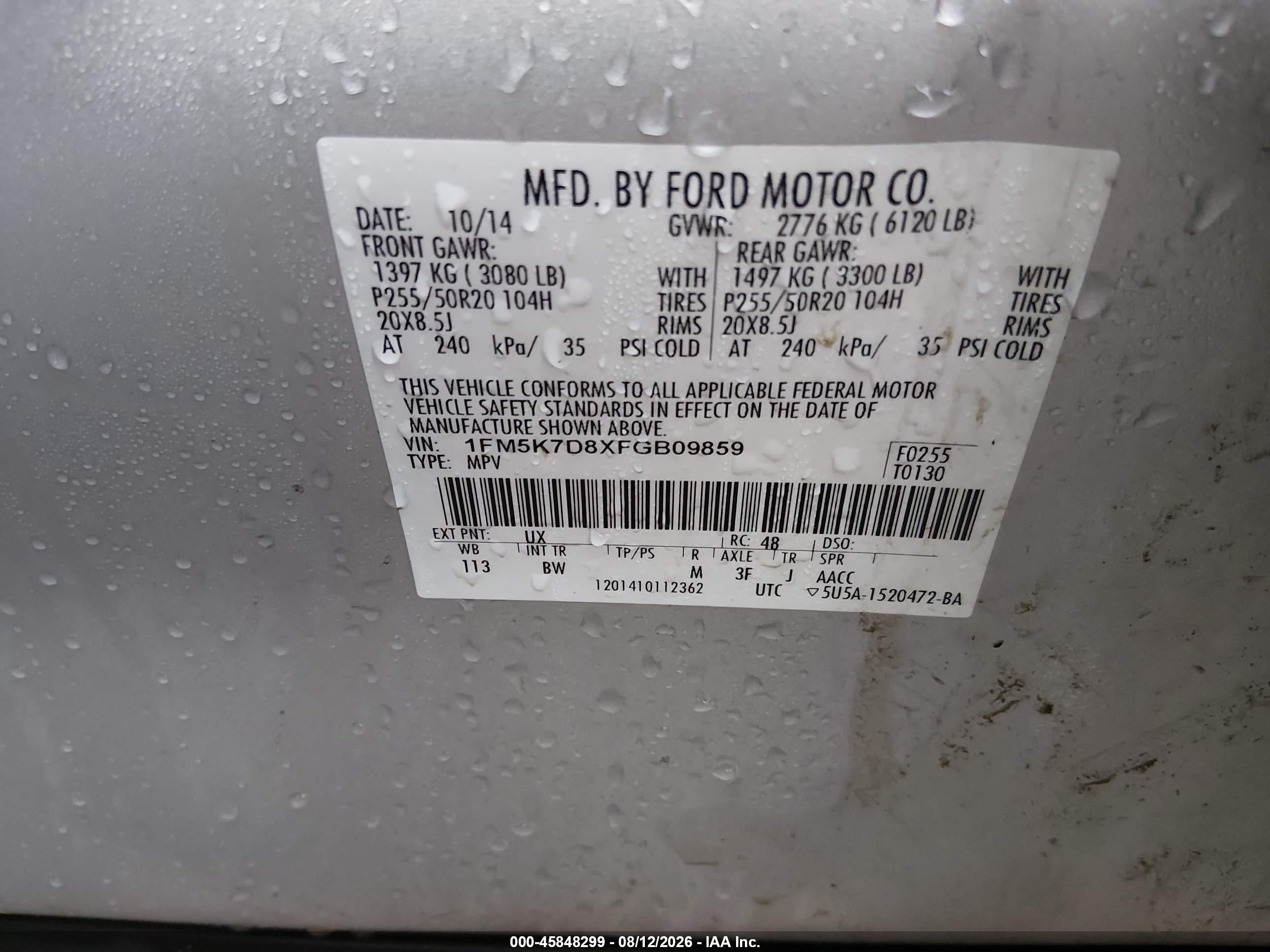 2015 Ford Explorer Xlt Silver vin: 1FM5K7D8XFGB09859