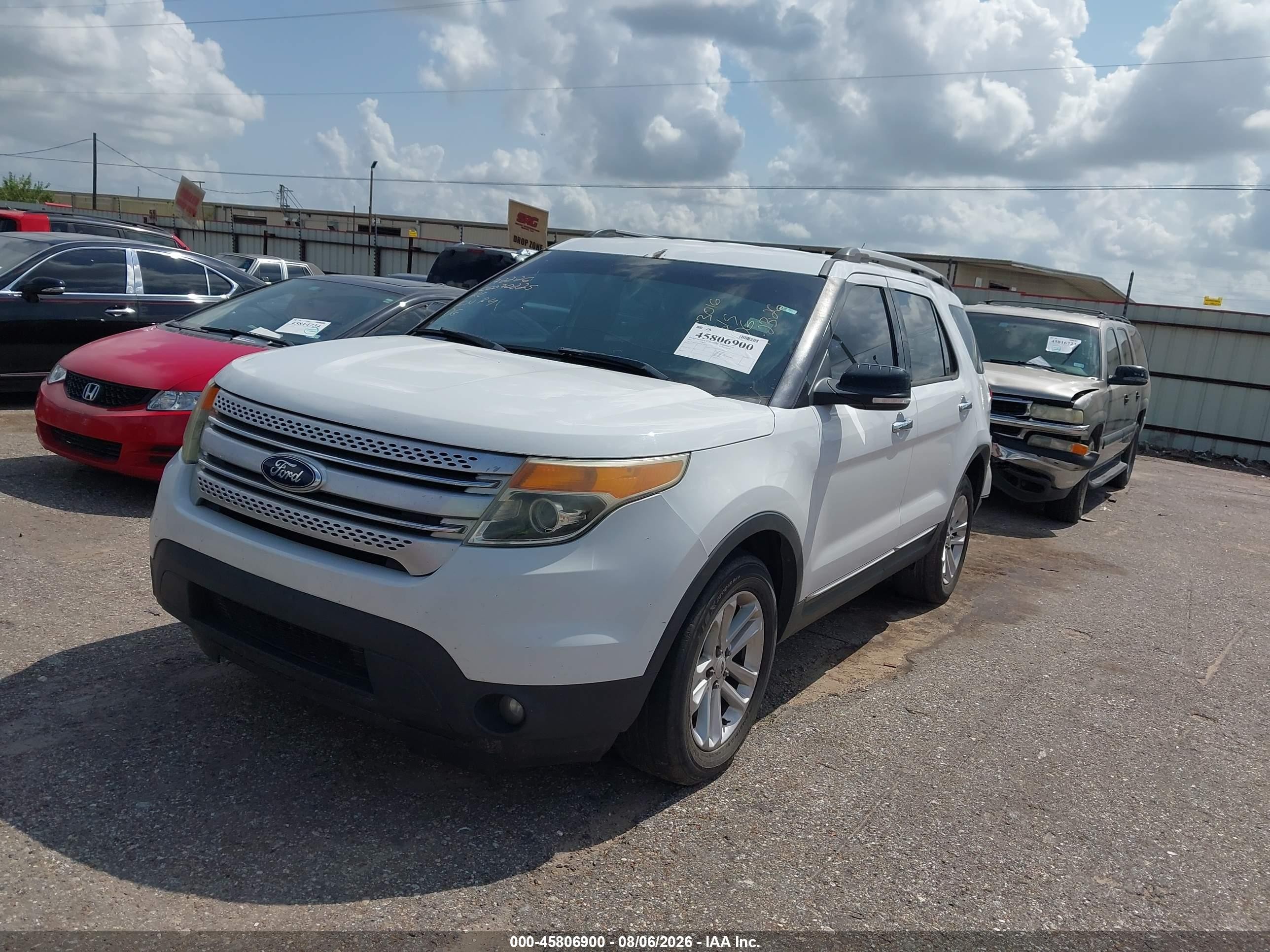 2015 Ford Explorer Xlt White vin: 1FM5K7D8XFGC02350