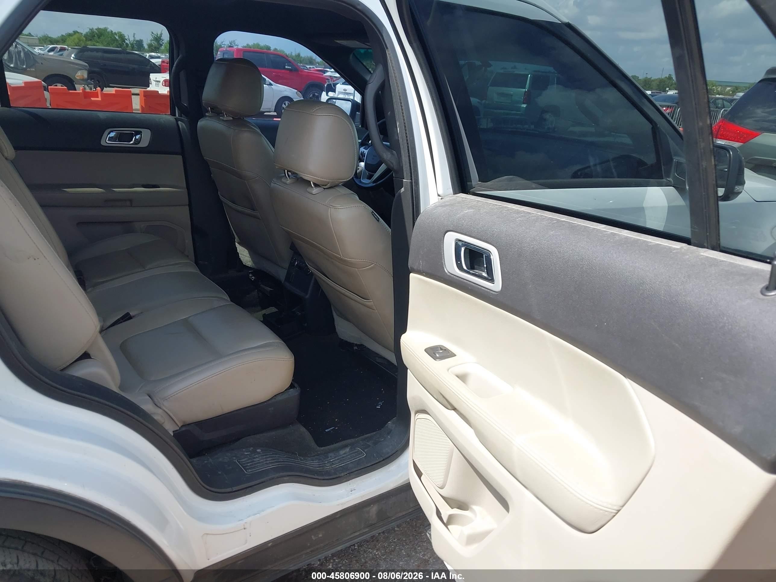 2015 Ford Explorer Xlt White vin: 1FM5K7D8XFGC02350