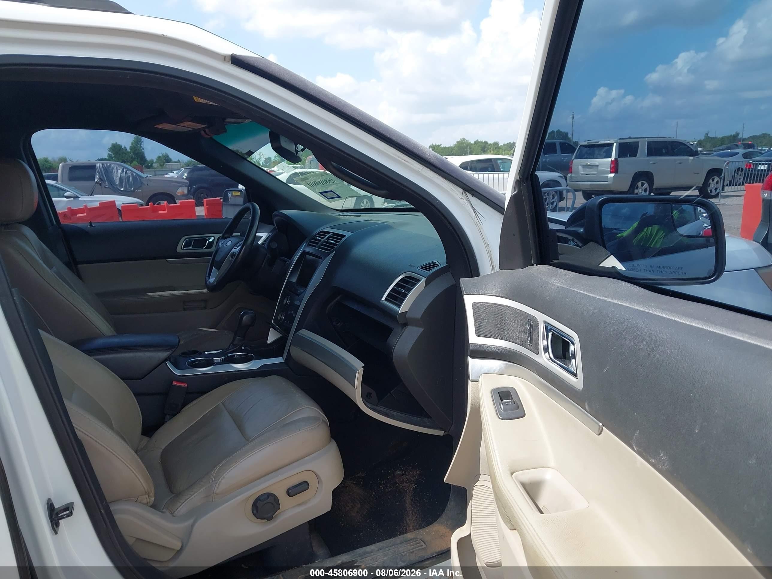 2015 Ford Explorer Xlt White vin: 1FM5K7D8XFGC02350