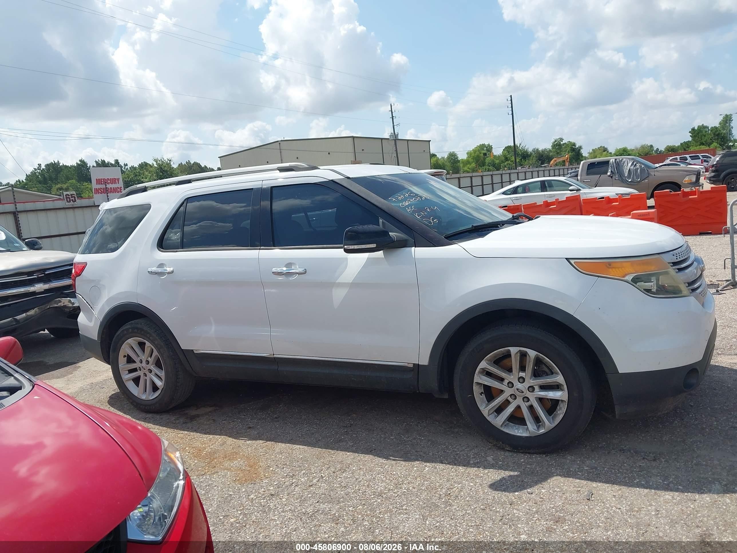 2015 Ford Explorer Xlt White vin: 1FM5K7D8XFGC02350