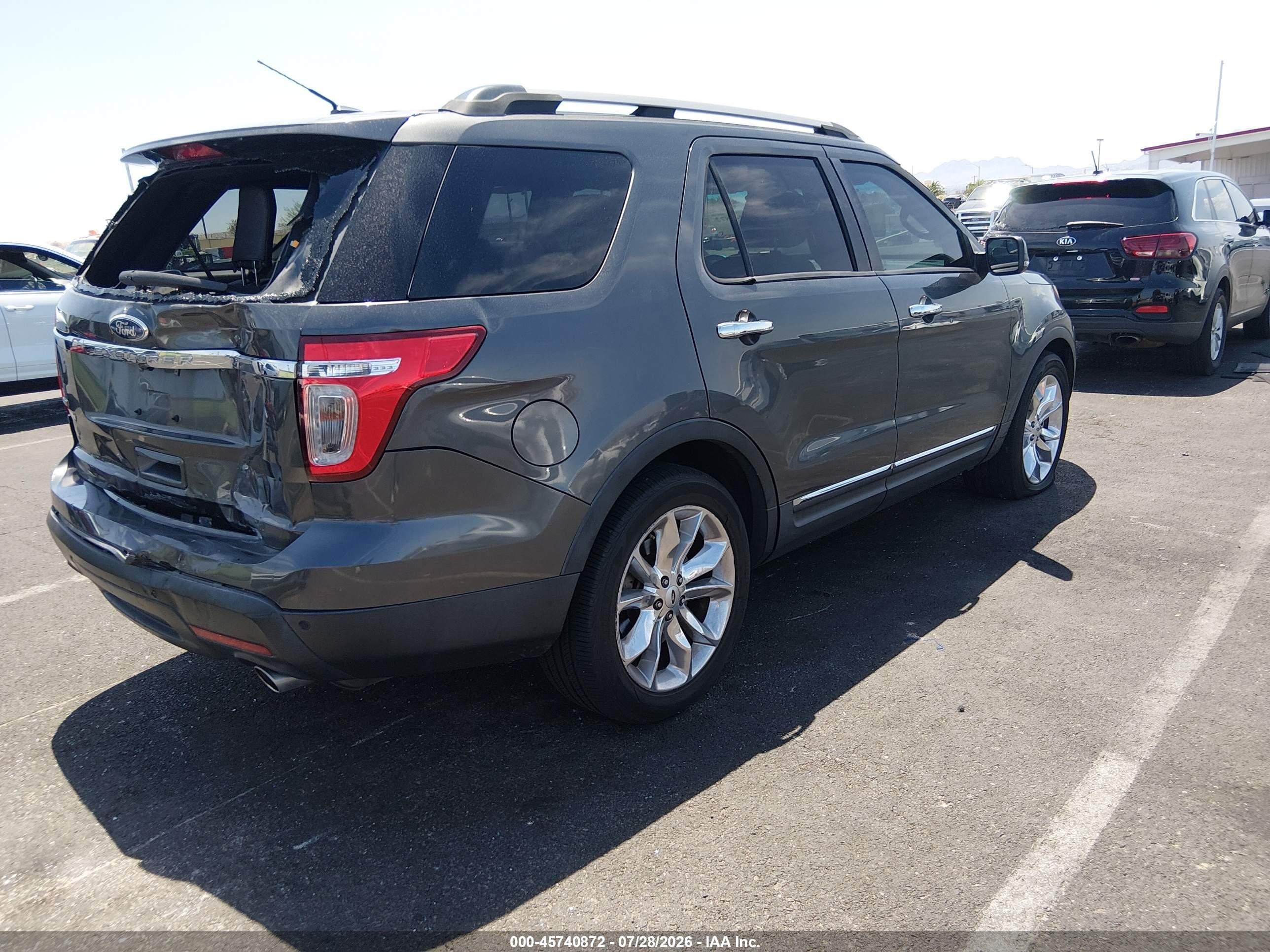 2015 Ford Explorer Xlt Gray vin: 1FM5K7D8XFGC06110