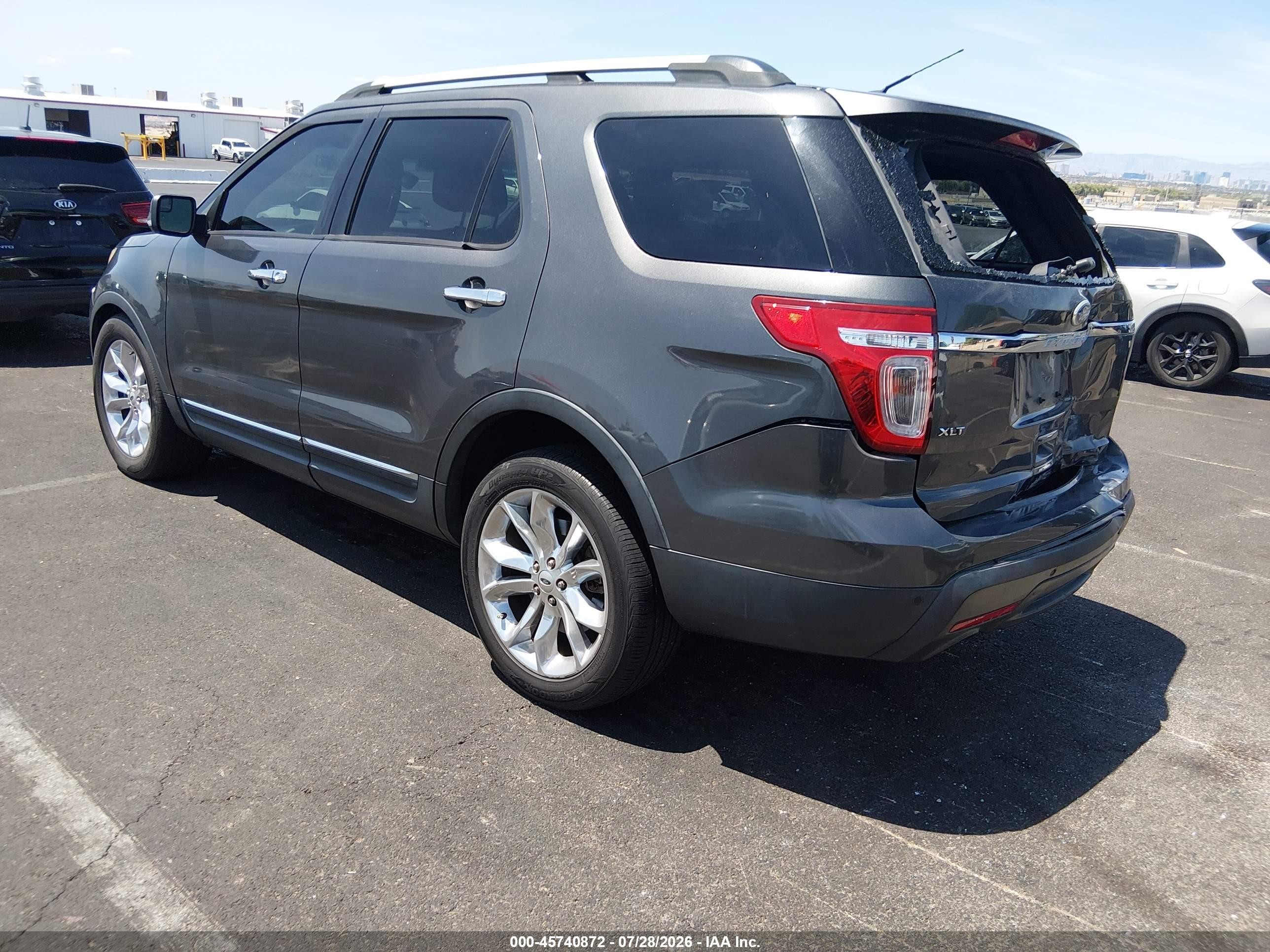 2015 Ford Explorer Xlt Gray vin: 1FM5K7D8XFGC06110