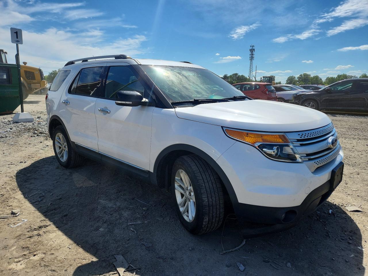 2015 Ford Explorer Xlt White vin: 1FM5K7D8XFGC24560