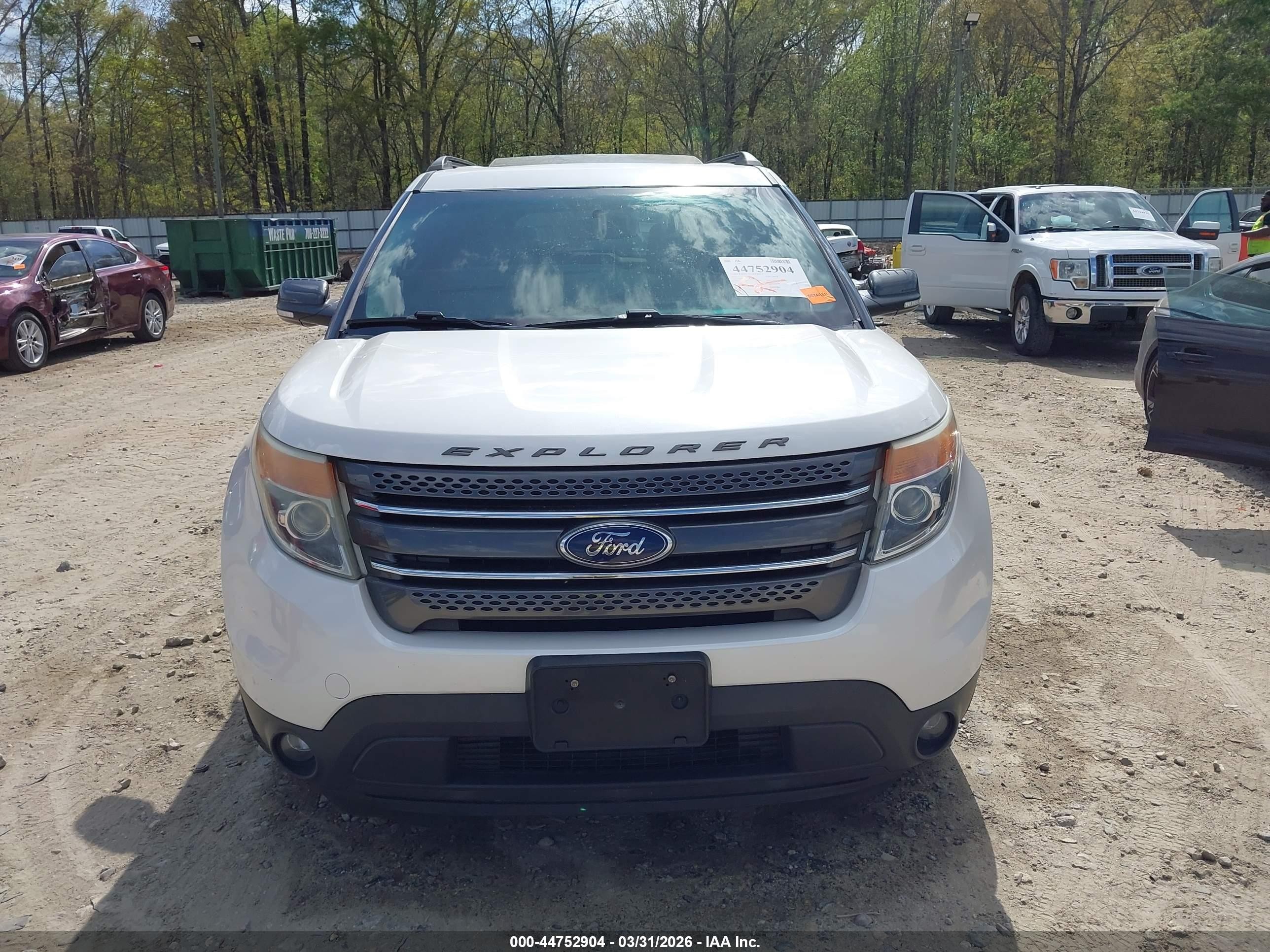 2015 Ford Explorer Xlt White vin: 1FM5K7D8XFGC45392