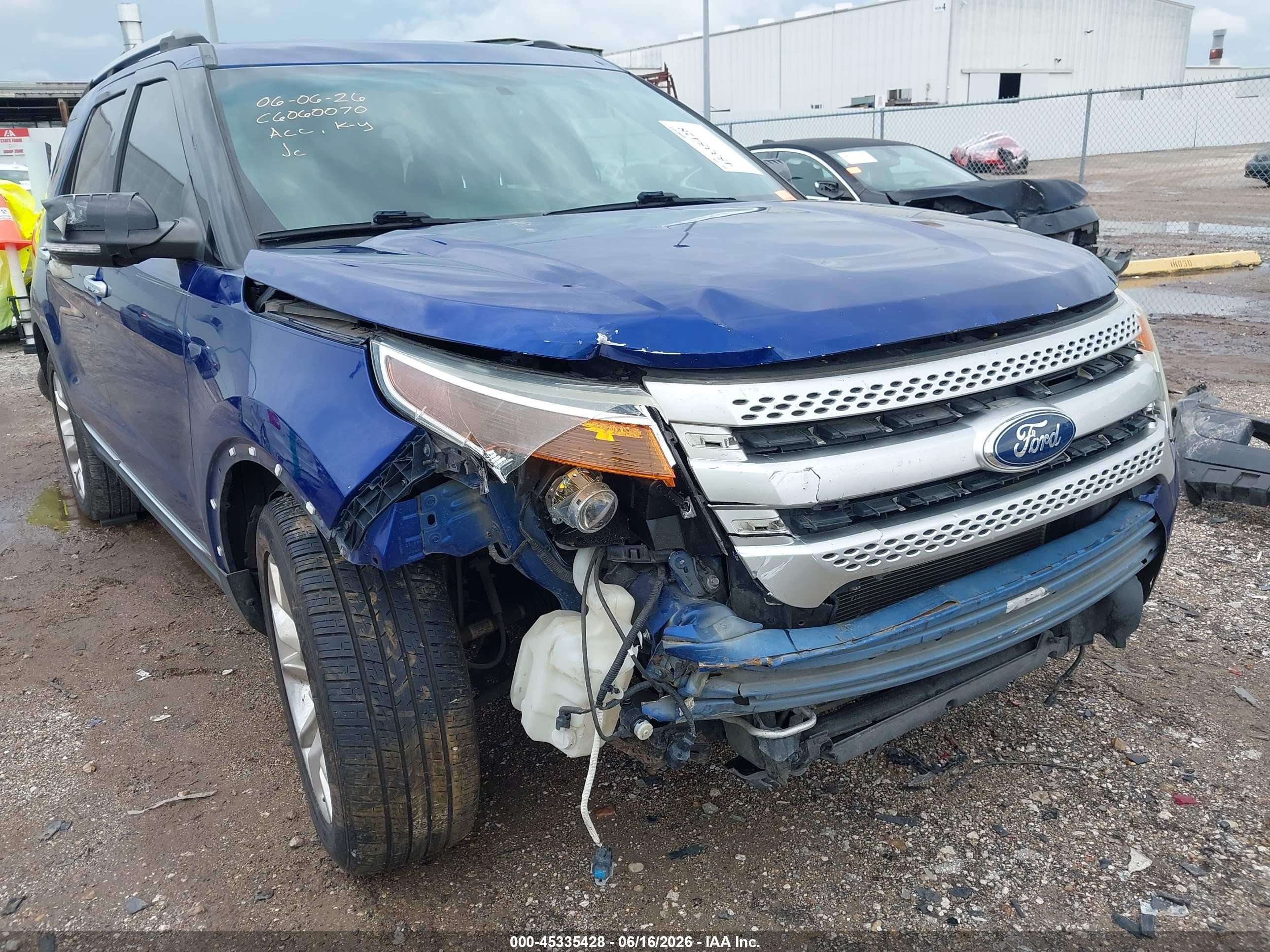 2015 Ford Explorer Xlt Blue vin: 1FM5K7D8XFGC63293