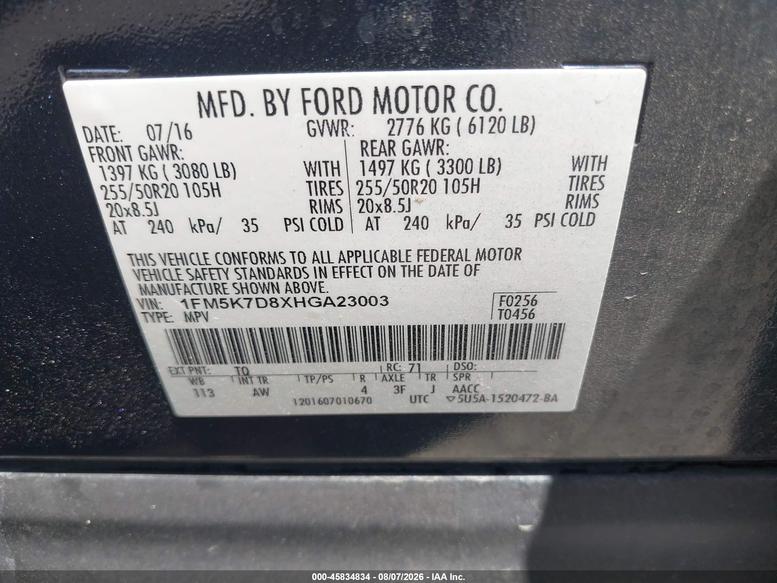2017 Ford Explorer Xlt Dark Blue vin: 1FM5K7D8XHGA23003