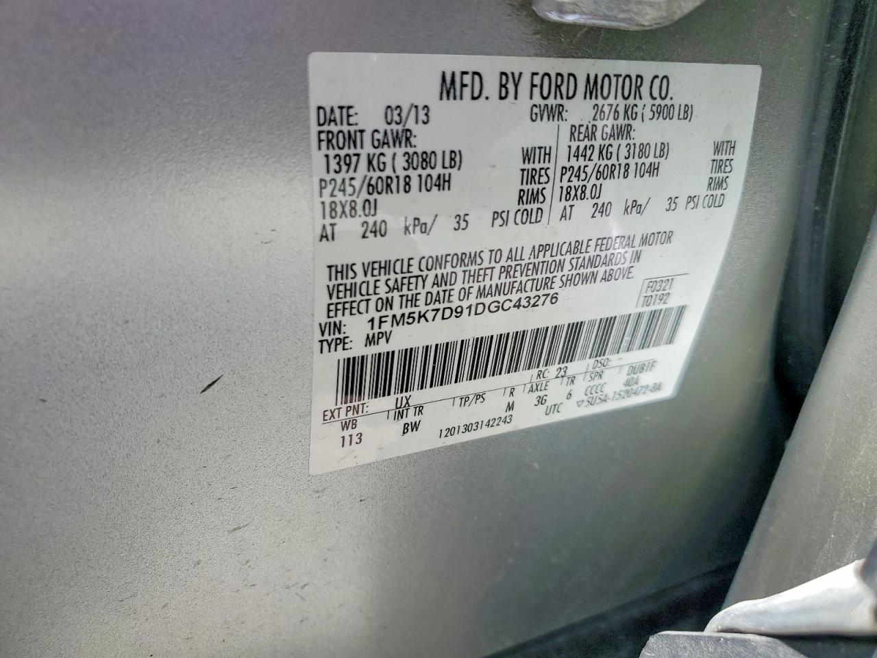 2013 Ford Explorer Xlt Silver vin: 1FM5K7D91DGC43276