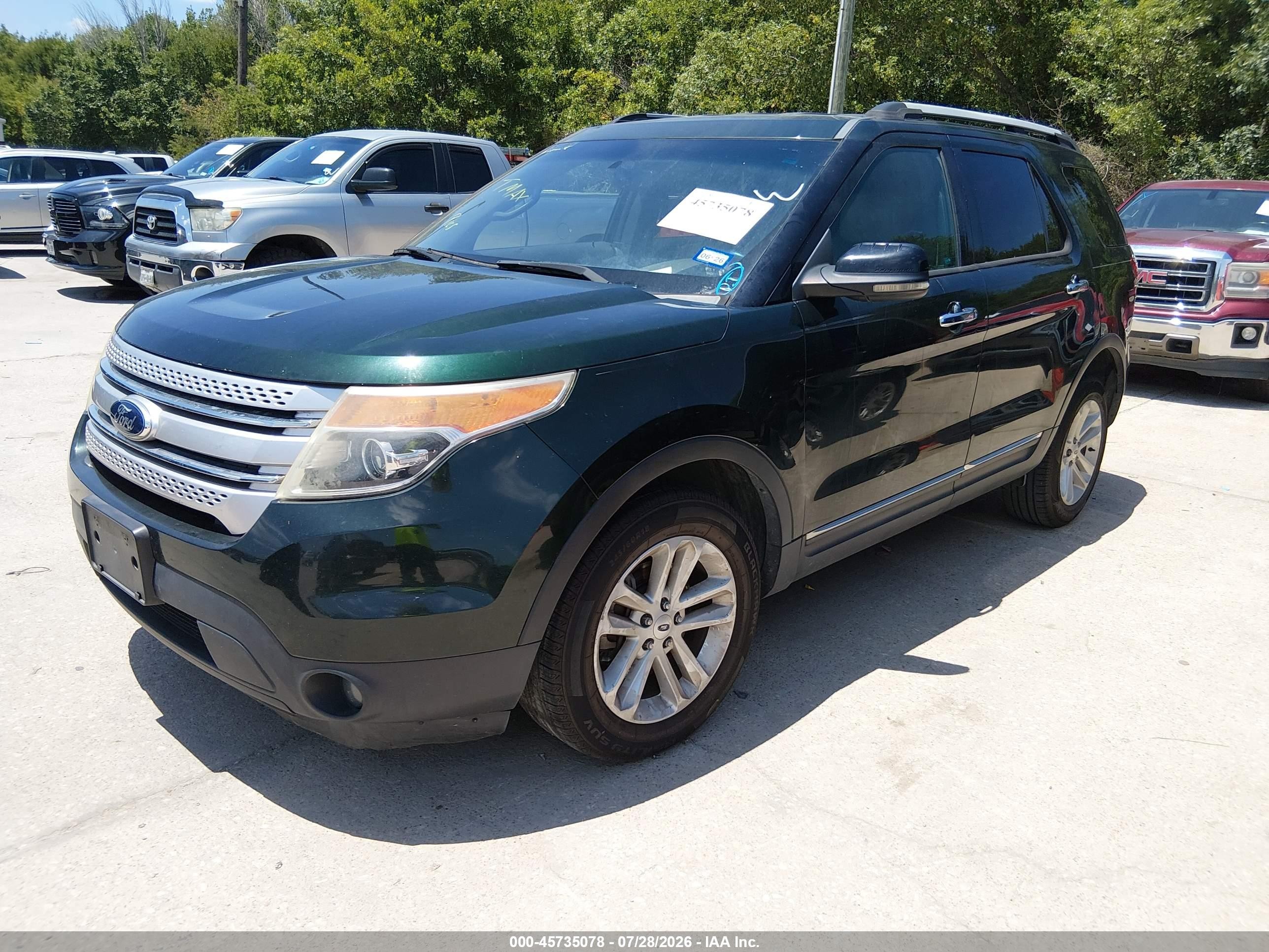 2013 Ford Explorer Xlt Green vin: 1FM5K7D94DGA04112