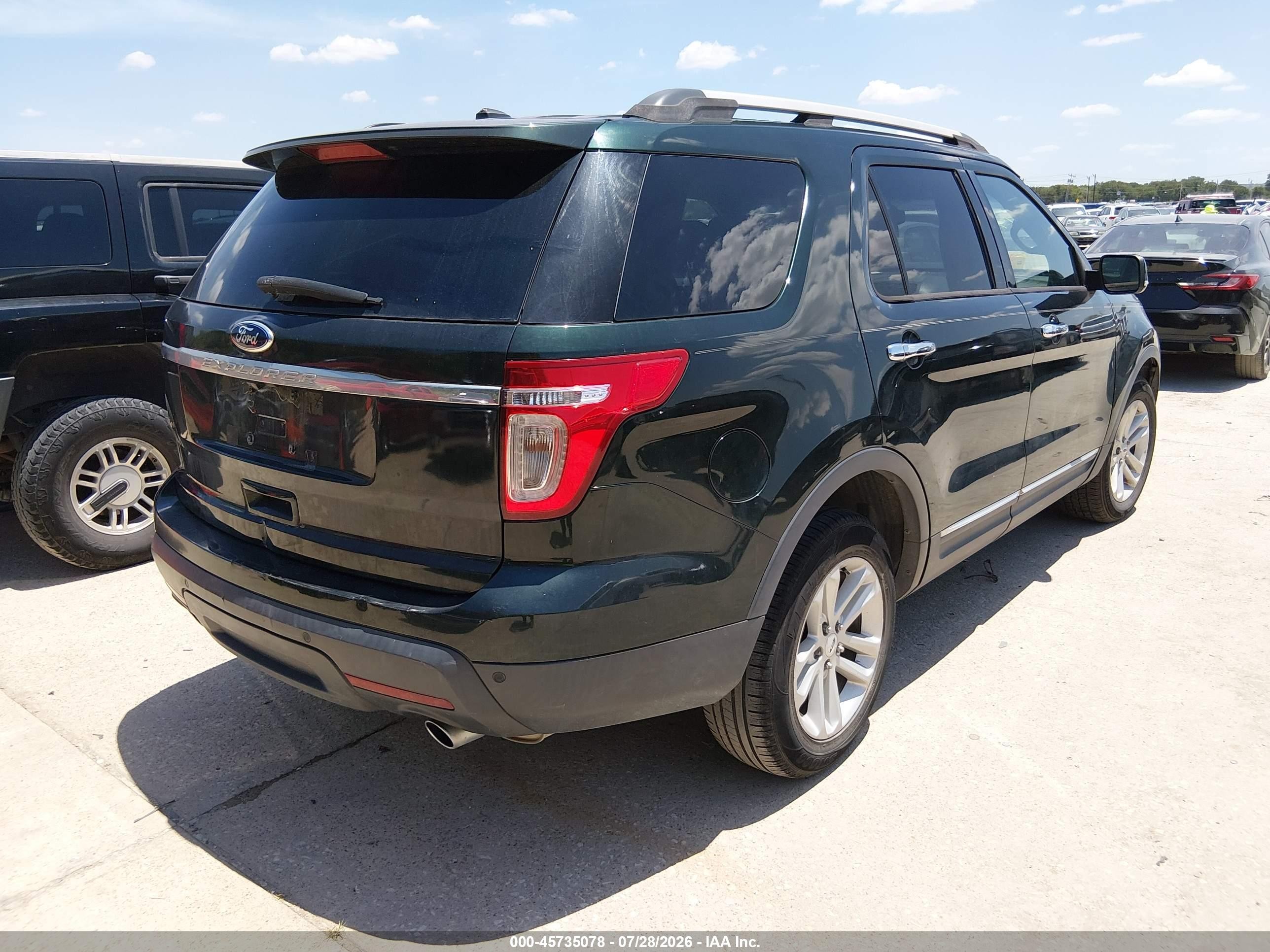 2013 Ford Explorer Xlt Green vin: 1FM5K7D94DGA04112