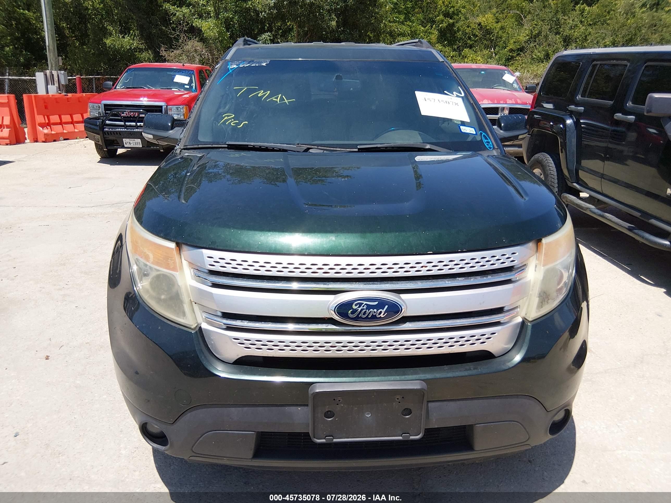 2013 Ford Explorer Xlt Green vin: 1FM5K7D94DGA04112