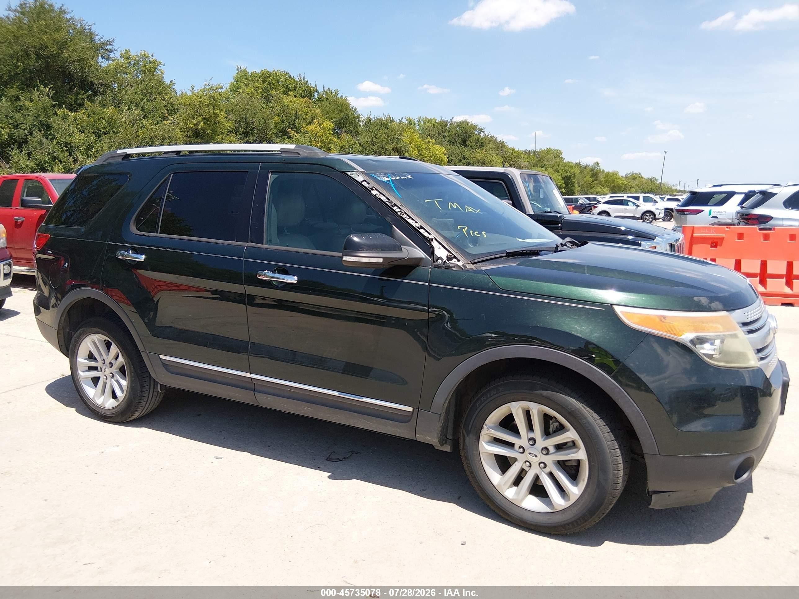 2013 Ford Explorer Xlt Green vin: 1FM5K7D94DGA04112