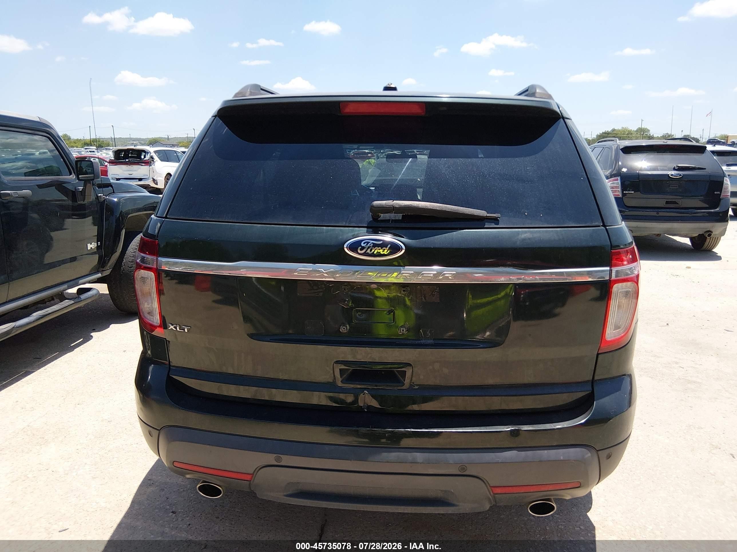 2013 Ford Explorer Xlt Green vin: 1FM5K7D94DGA04112