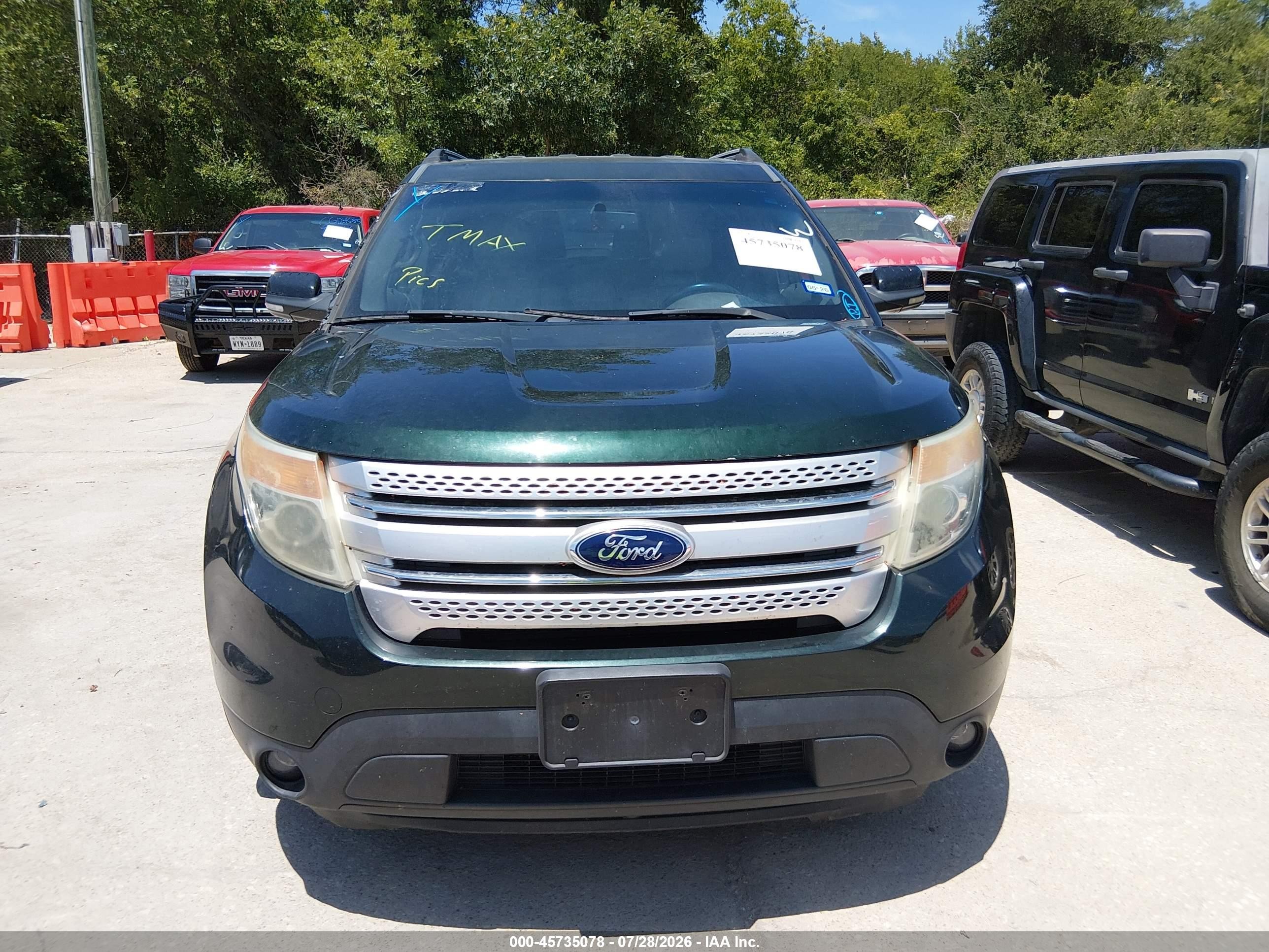 2013 Ford Explorer Xlt Green vin: 1FM5K7D94DGA04112