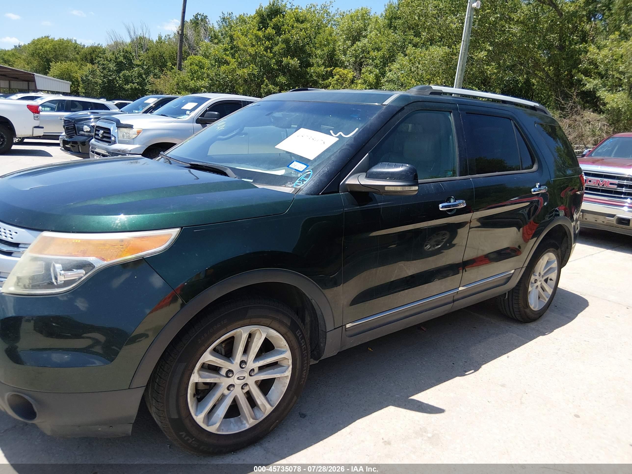 2013 Ford Explorer Xlt Green vin: 1FM5K7D94DGA04112