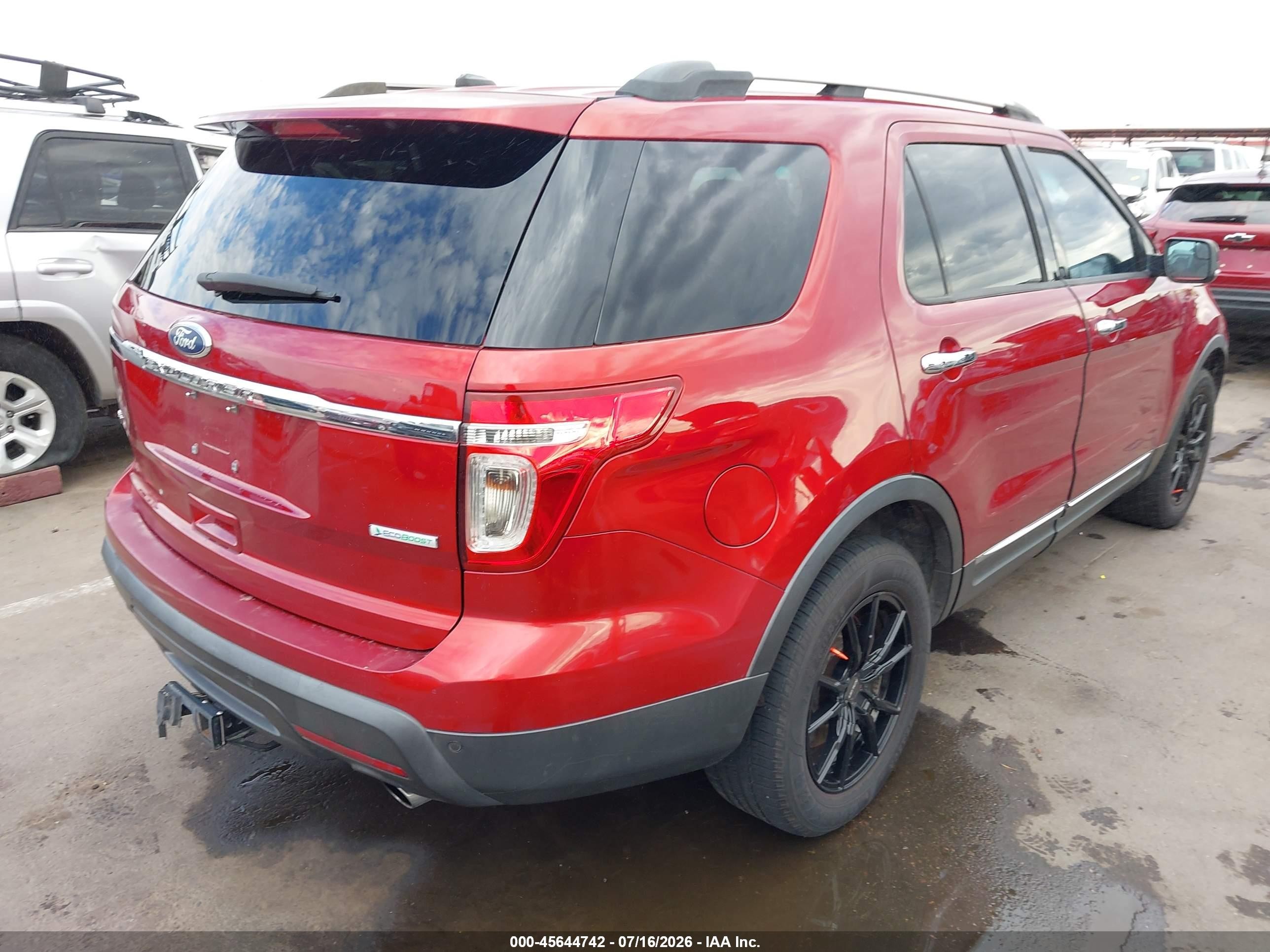 2014 Ford Explorer Xlt Red vin: 1FM5K7D95EGA17761