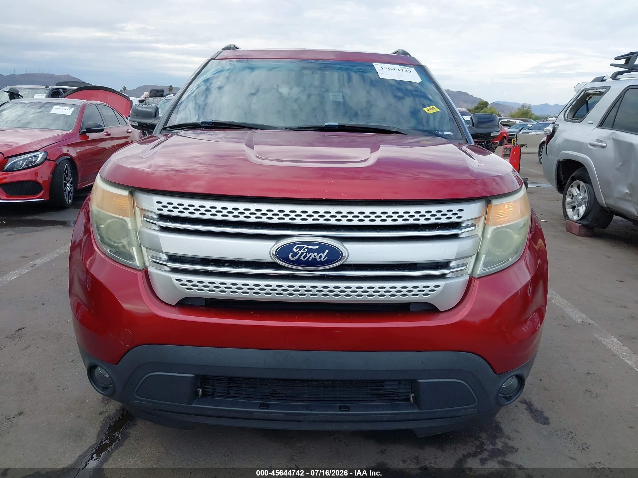 2014 Ford Explorer Xlt Red vin: 1FM5K7D95EGA17761