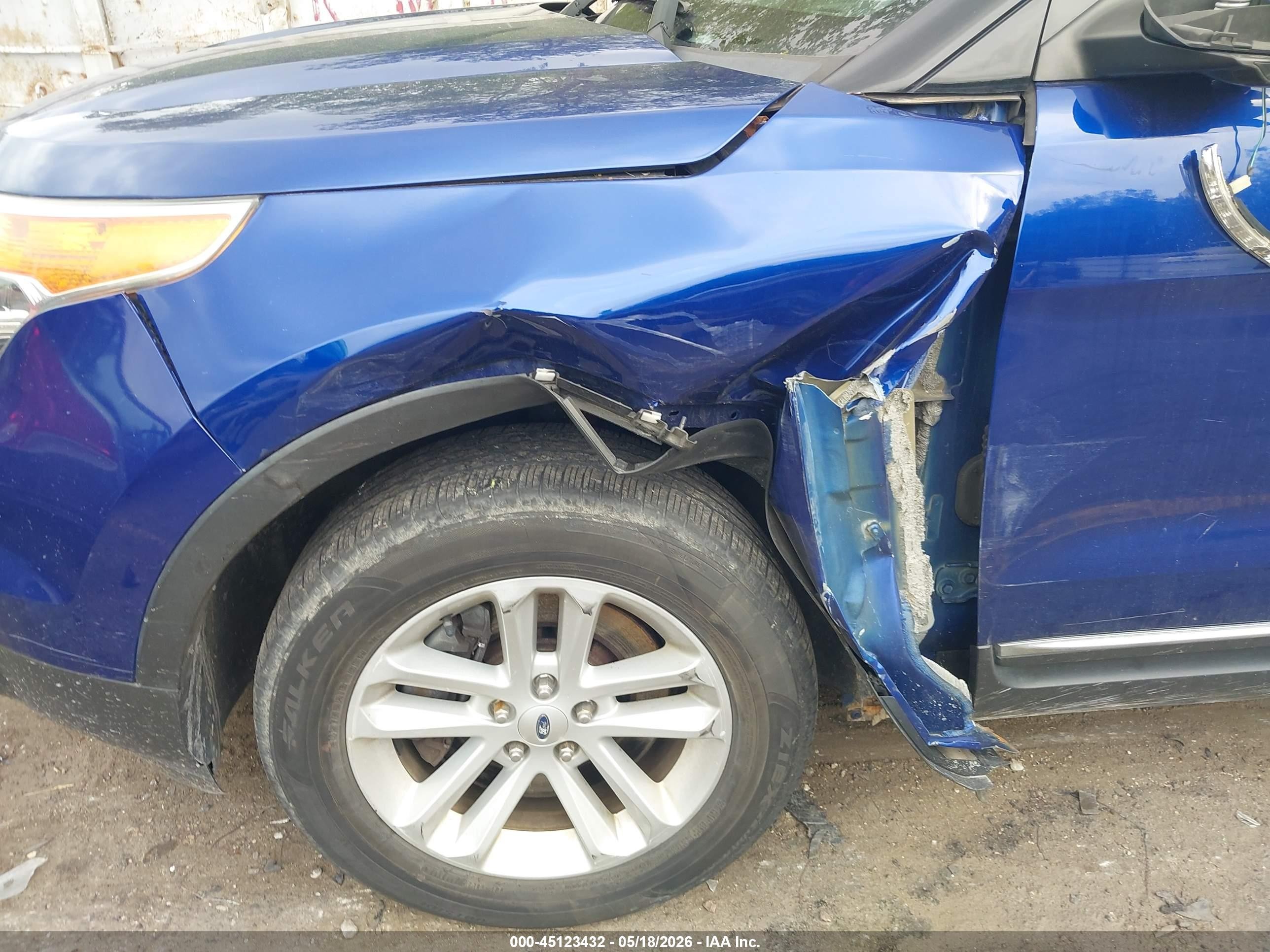 2013 Ford Explorer Xlt Blue vin: 1FM5K7D96DGC56962