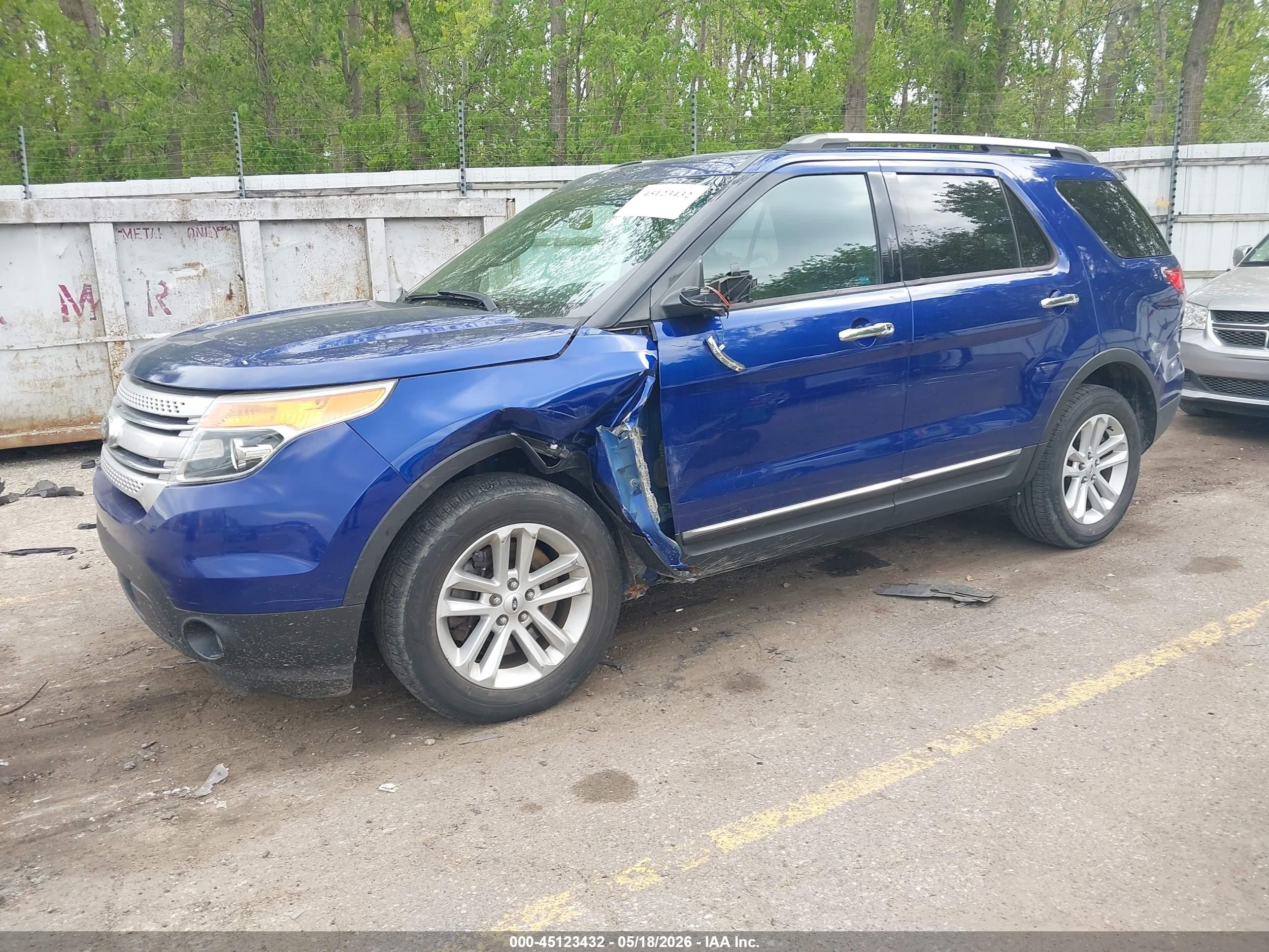 2013 Ford Explorer Xlt Blue vin: 1FM5K7D96DGC56962