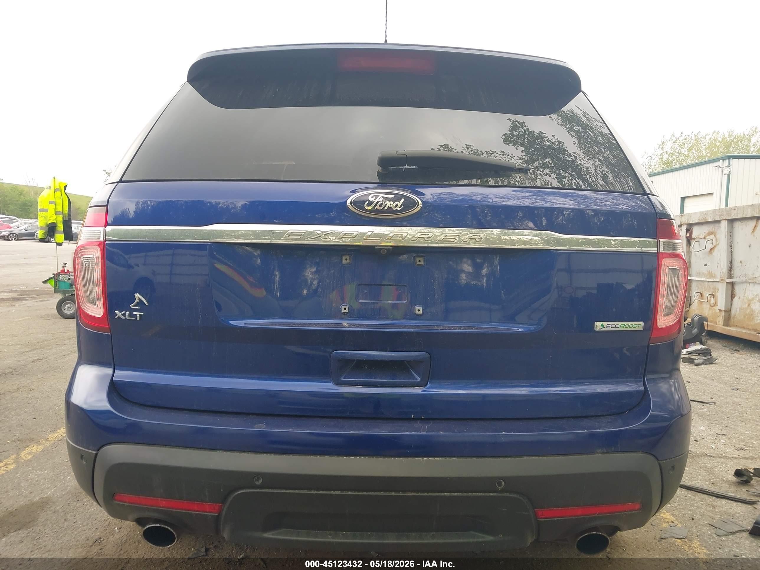 2013 Ford Explorer Xlt Blue vin: 1FM5K7D96DGC56962