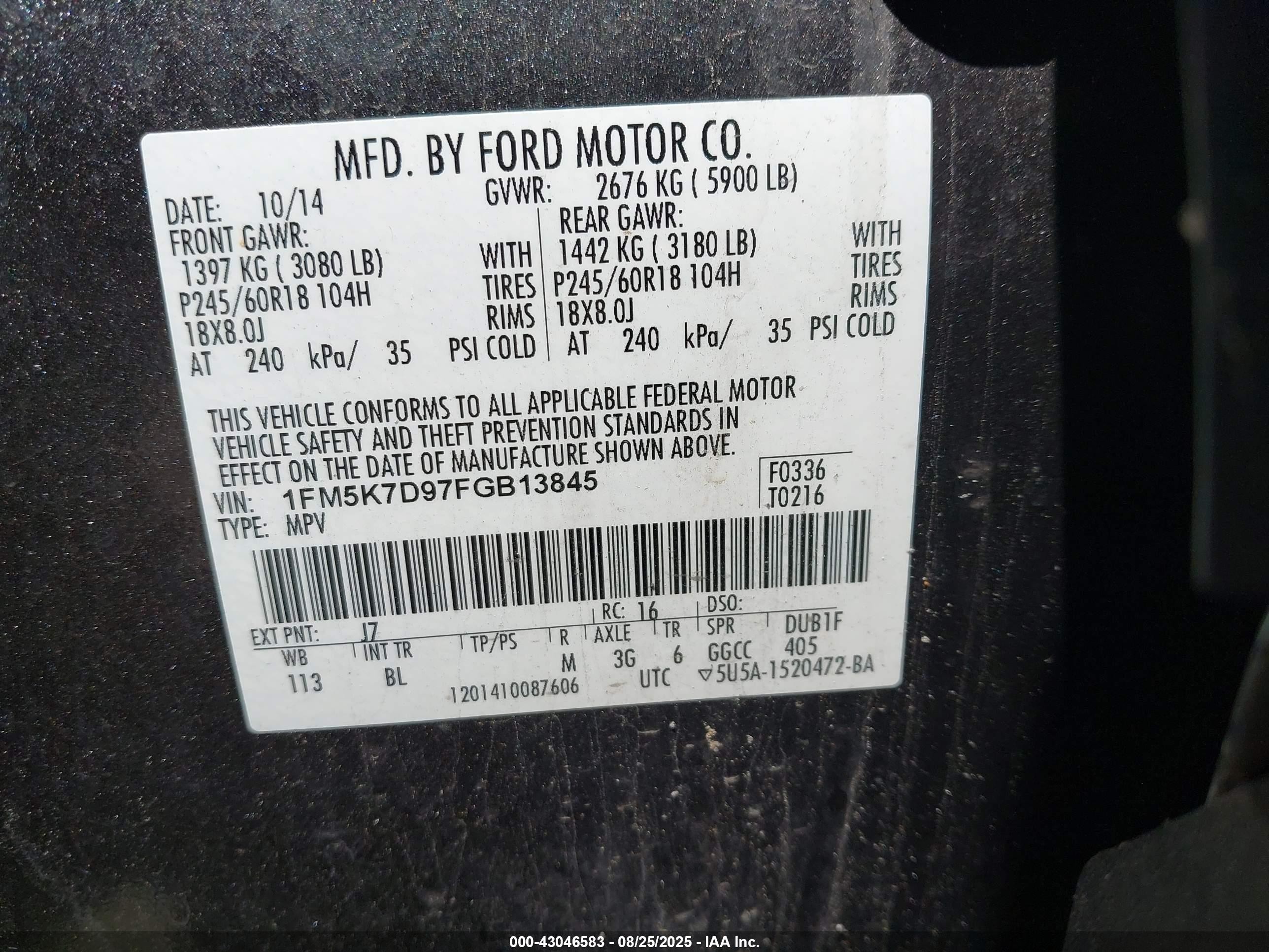 2015 Ford Explorer Xlt Gray vin: 1FM5K7D97FGB13845