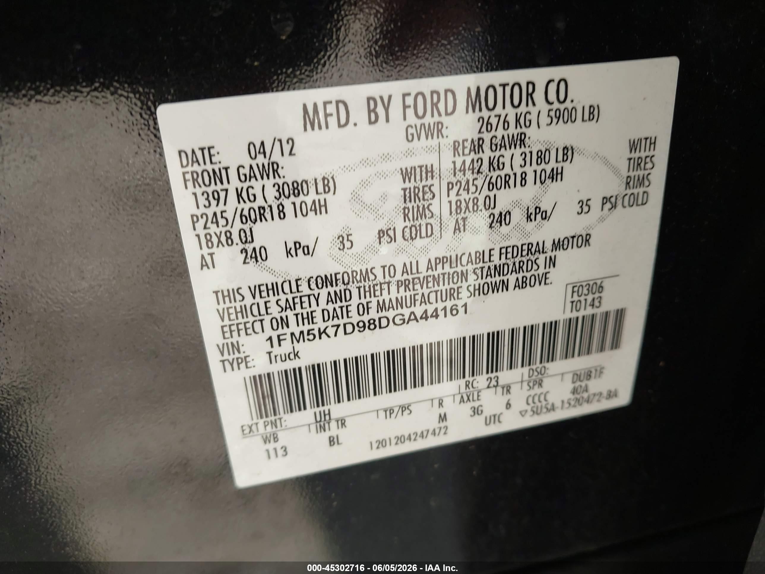 2013 Ford Explorer Xlt Black vin: 1FM5K7D98DGA44161